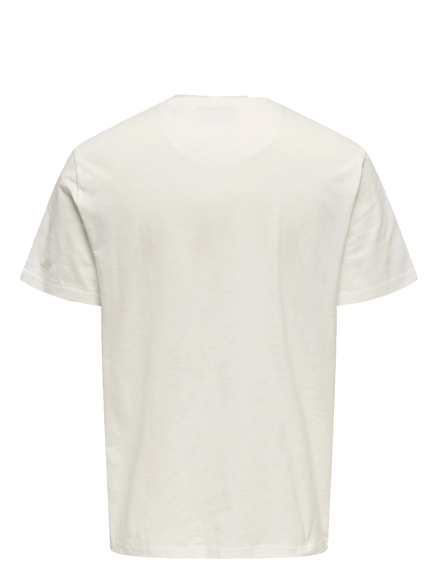 ONLY & SONS - ONSPERRY LIFE REG LEAF SS POCKETTEE NOOS - kurzärmelig - cloud dancer - 2