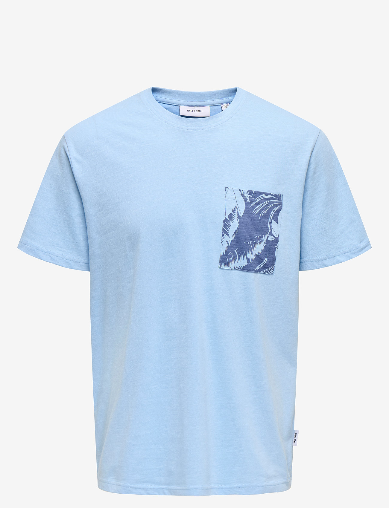 ONLY & SONS - ONSPERRY LIFE REG LEAF SS POCKETTEE NOOS - kurzärmelig - powder blue - 0