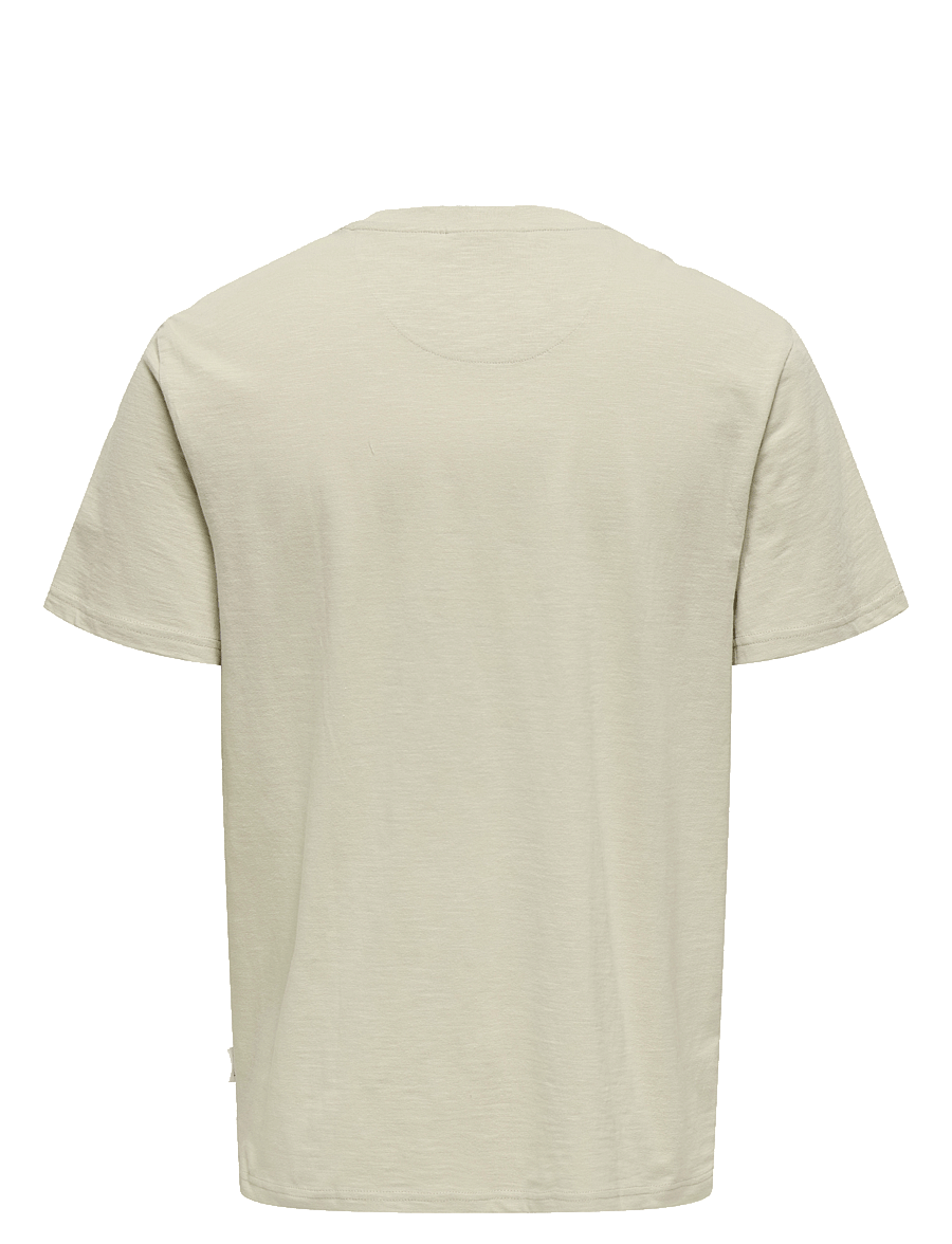 ONLY & SONS - ONSPERRY LIFE REG LEAF SS POCKETTEE NOOS - kurzärmelig - silver lining - 2