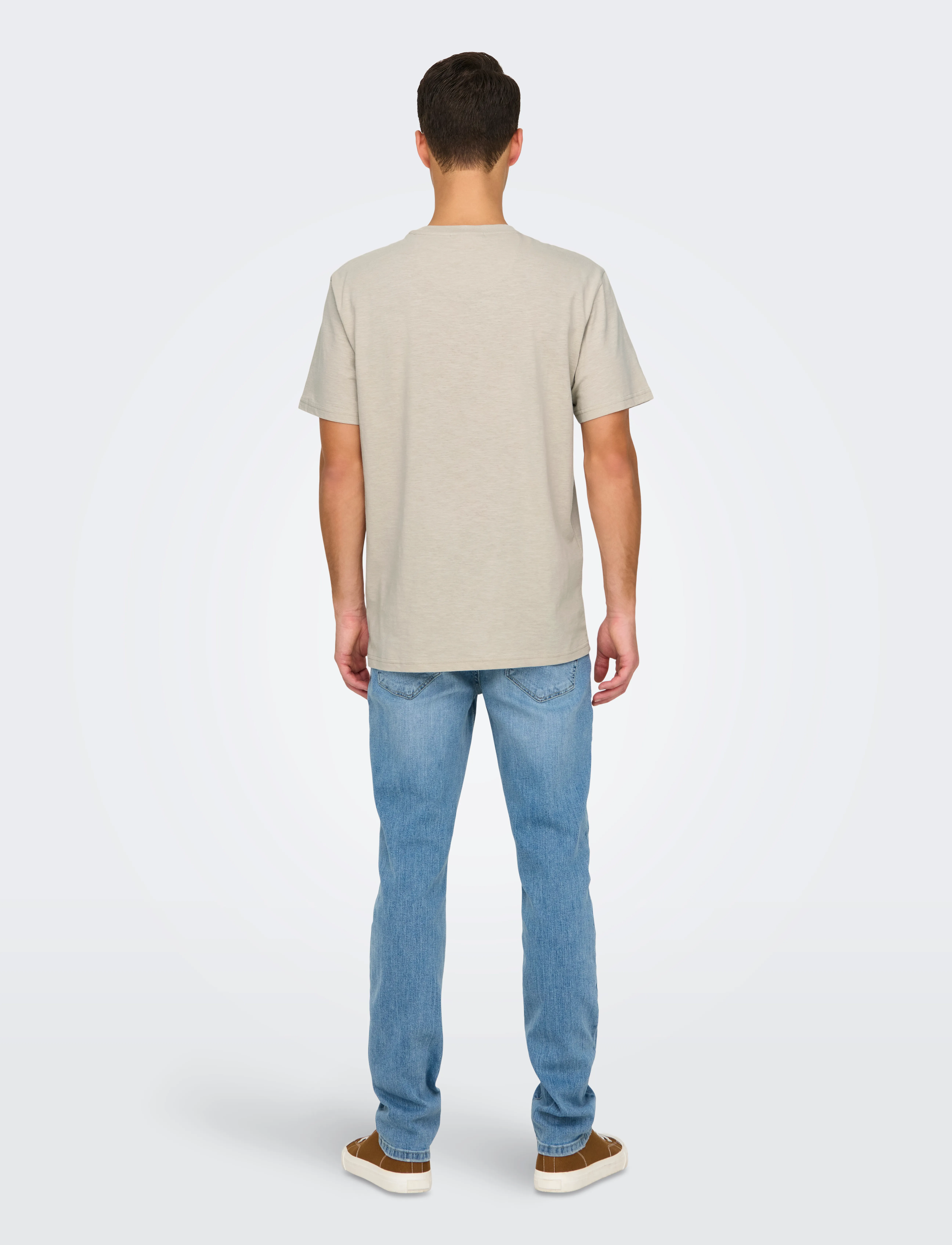 ONLY & SONS - ONSPERRY LIFE REG LEAF SS POCKETTEE NOOS - laveste priser - silver lining - 3