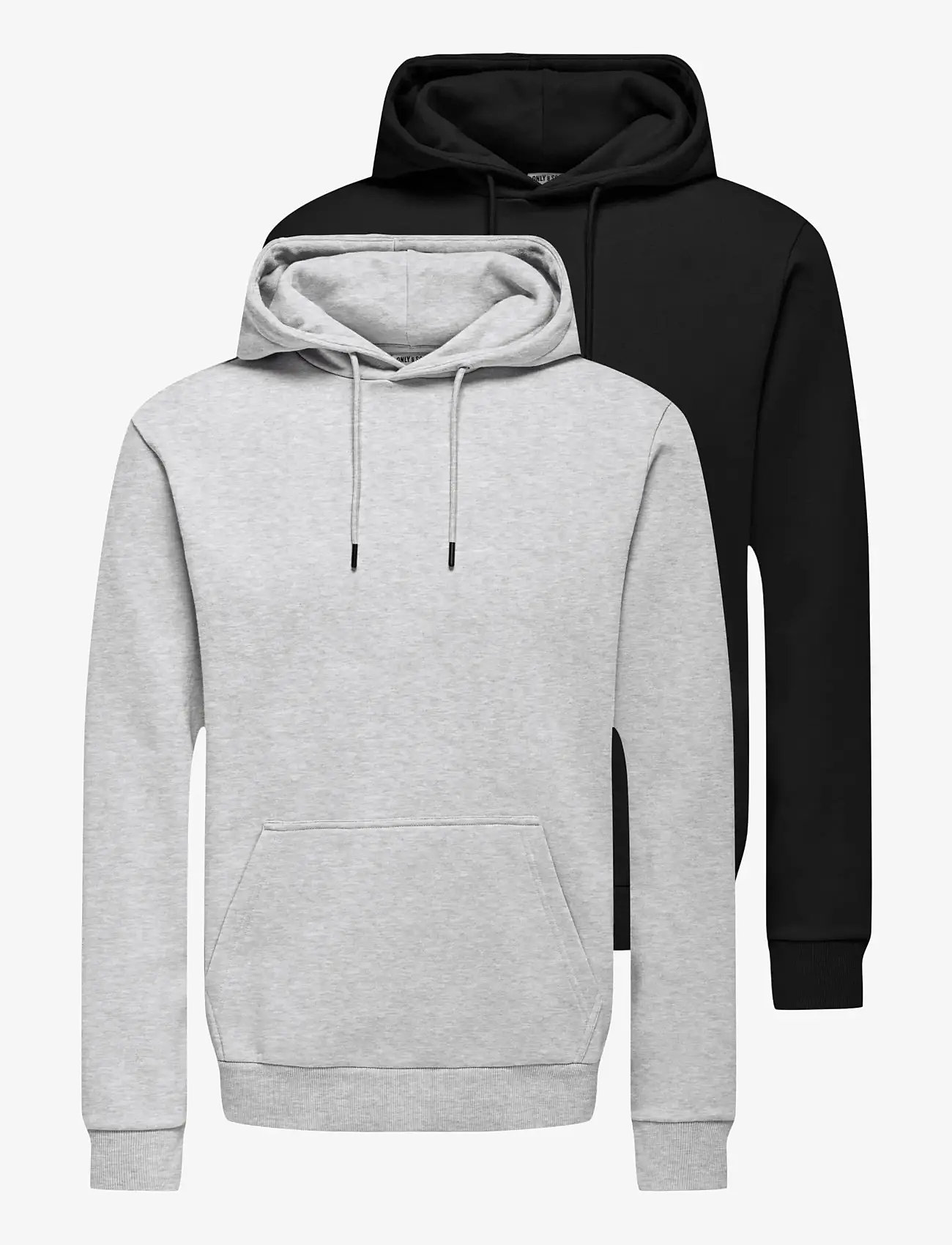ONLY & SONS - ONSCERES HOODIE SWEAT 2-PACK - hættetrøjer - black - 0