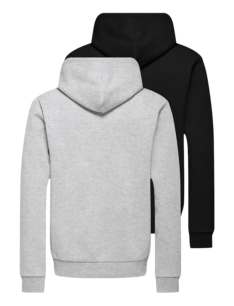 ONLY & SONS - ONSCERES HOODIE SWEAT 2-PACK - hættetrøjer - black - 1
