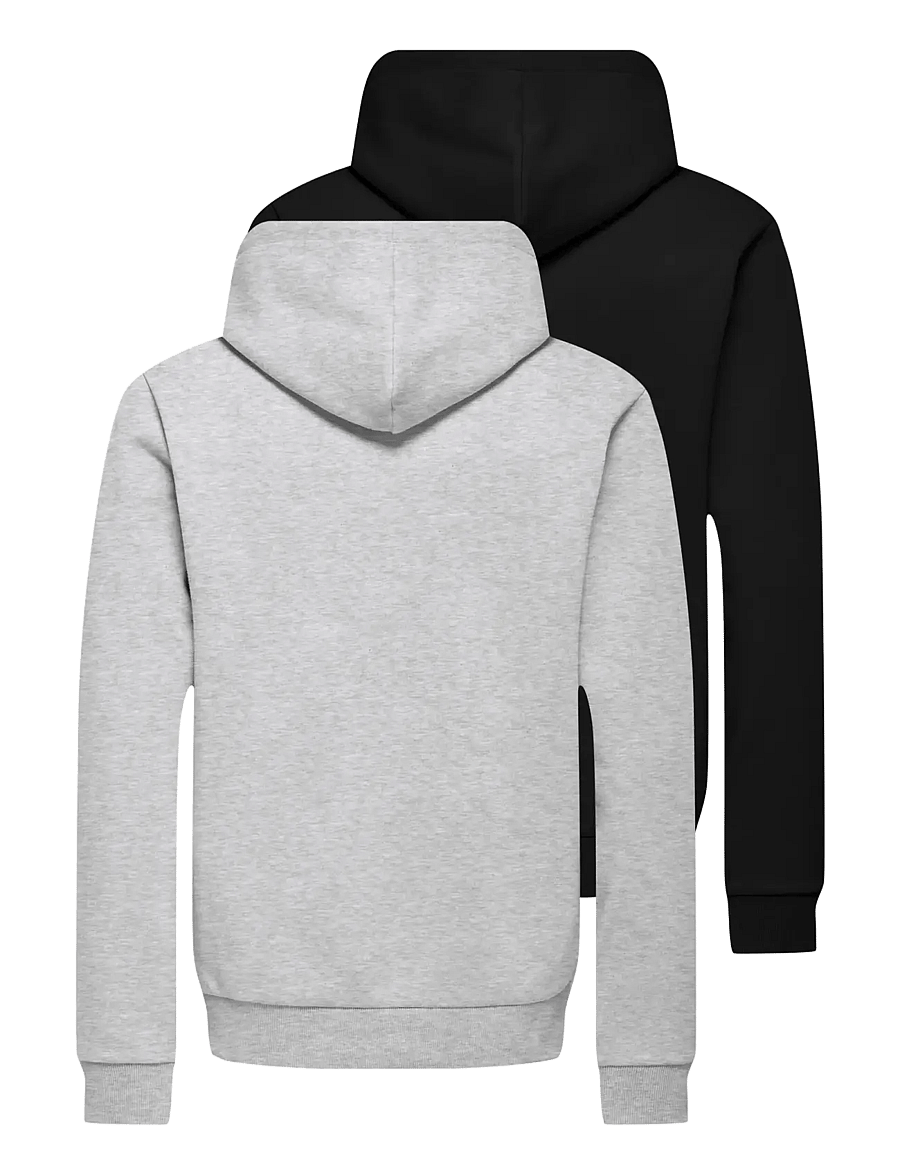 ONLY & SONS - ONSCERES HOODIE SWEAT 2-PACK - kapuutsiga dressipluusid - black - 1