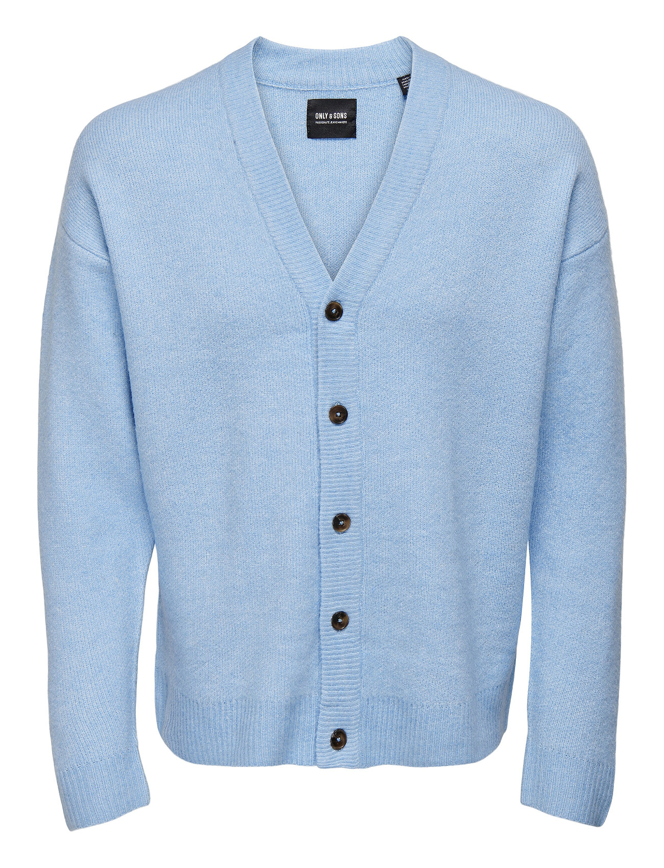 ONLY & SONS - ONSTOM LIFE DS CARD SOLID KNIT OFW - blue bell - 0
