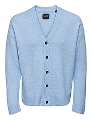 ONLY & SONS - ONSTOM LIFE DS CARD SOLID KNIT OFW - vesten - blue bell - 0