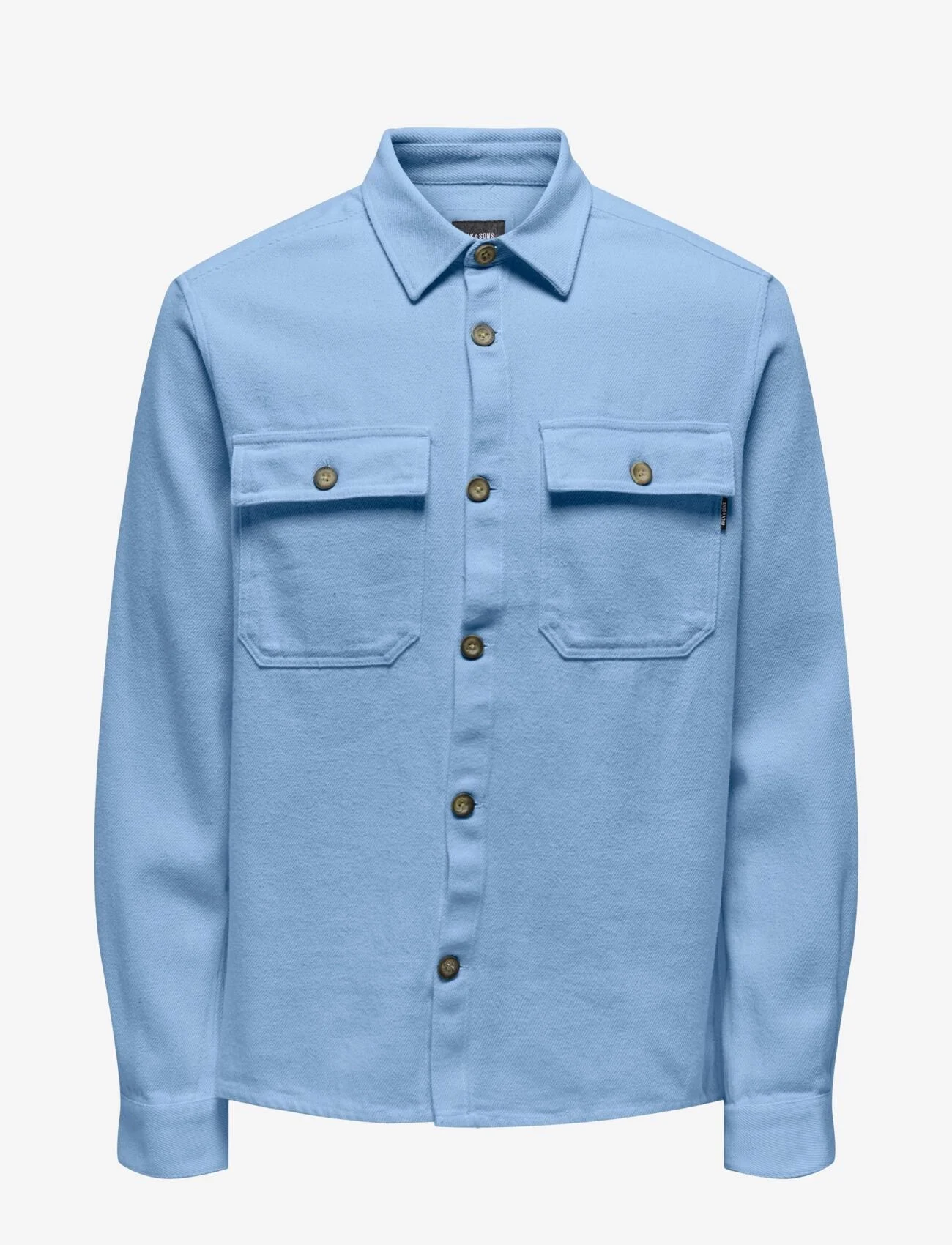 ONLY & SONS - ONSMAR OVR SOLID LS SHIRT FD - casual shirts - blue bell - 0