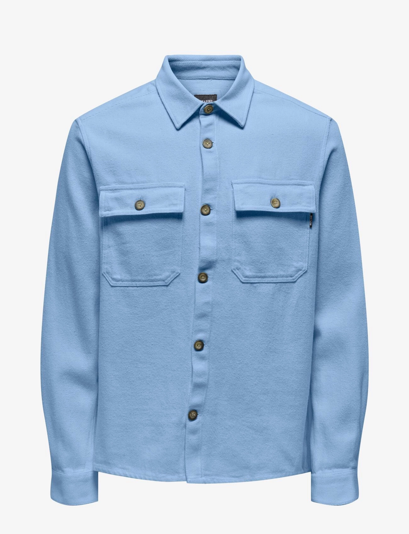ONSMAR OVR SOLID LS SHIRT FD - BLUE BELL