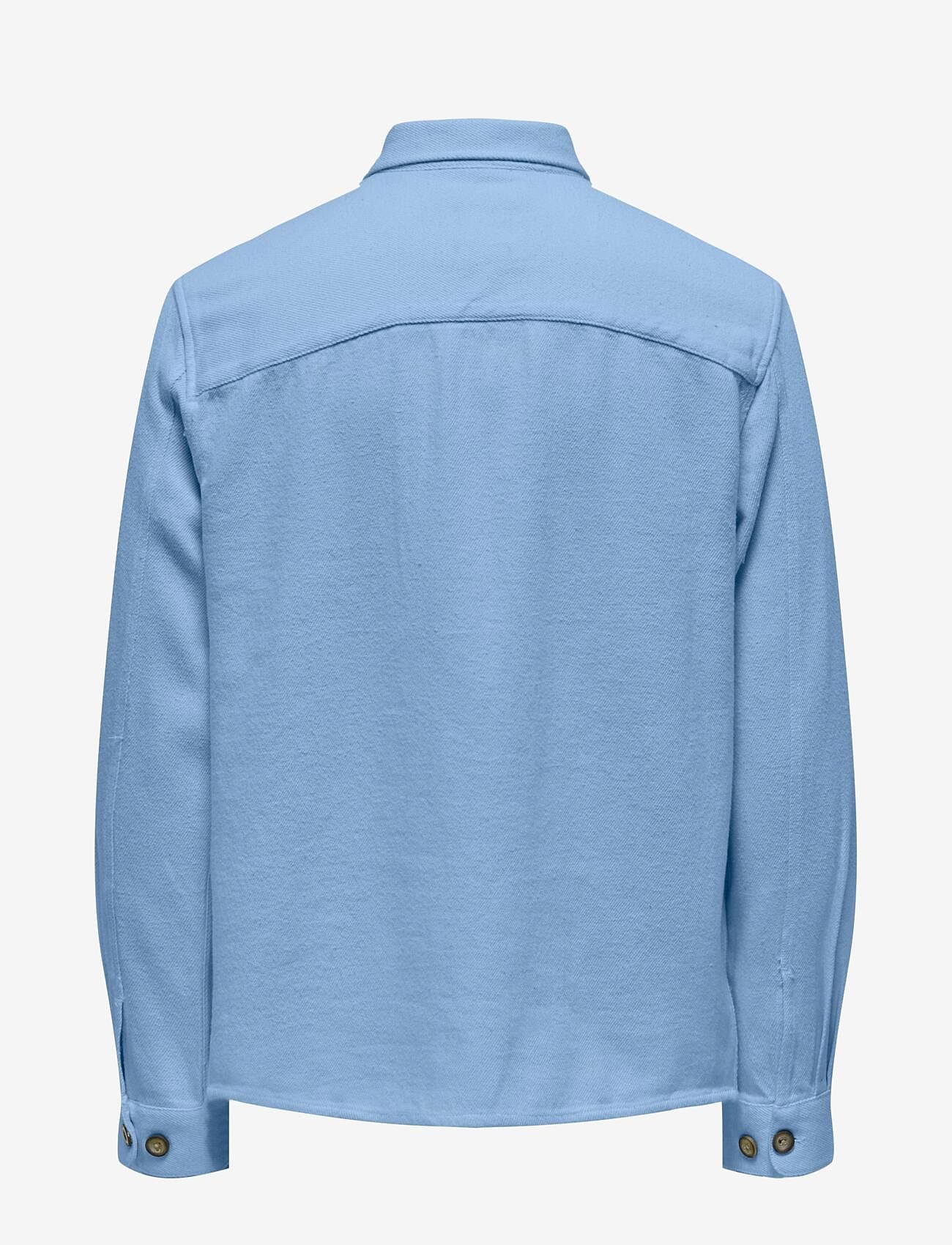 ONLY & SONS - ONSMAR OVR SOLID LS SHIRT FD - blue bell - 1