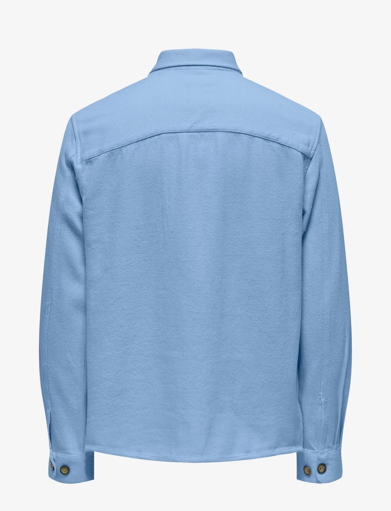 ONLY & SONS - ONSMAR OVR SOLID LS SHIRT FD - casual skjortor - blue bell - 1