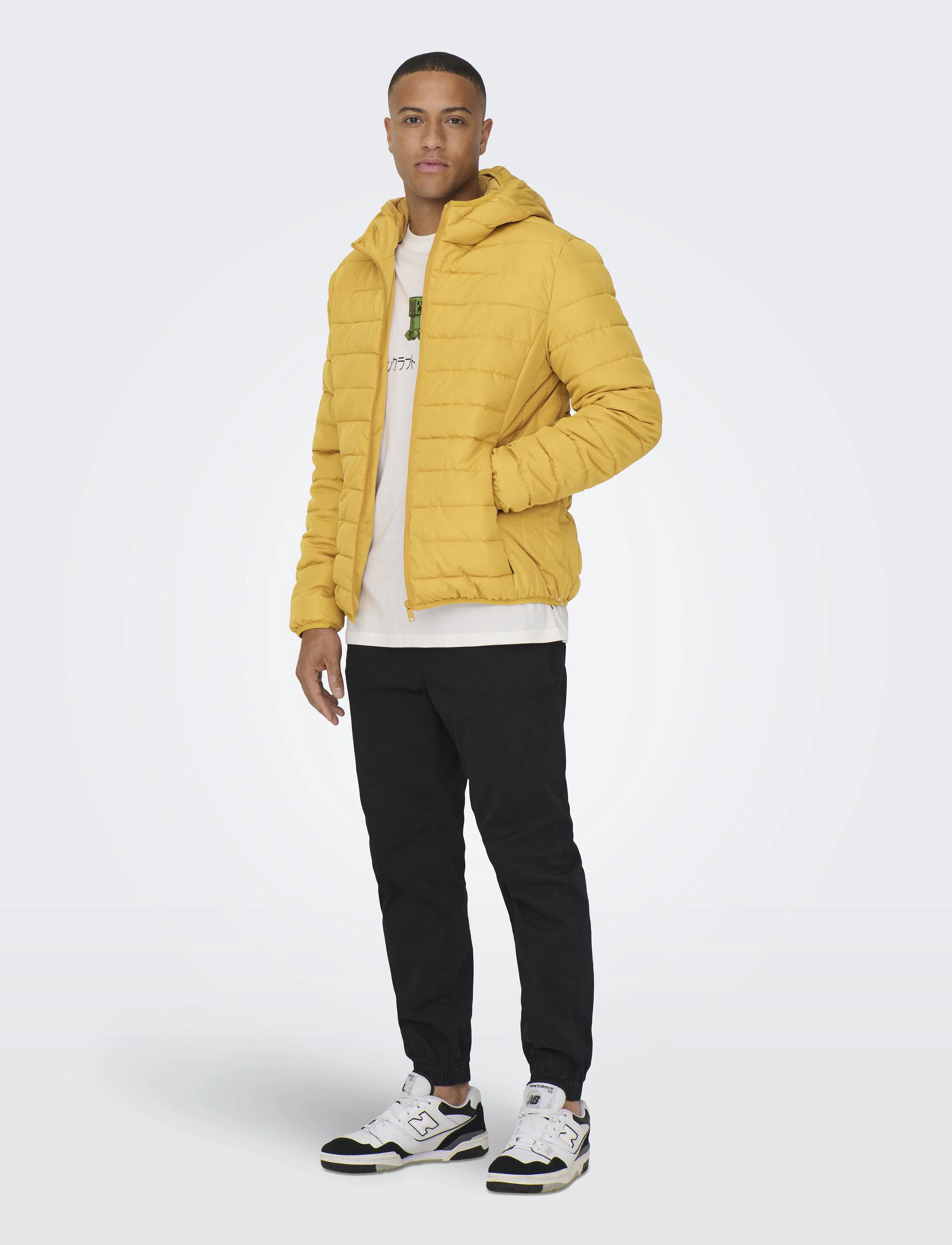 ONLY & SONS - ONSBRON HOOD QUILT JACKET OTW VD - harvest gold - 4