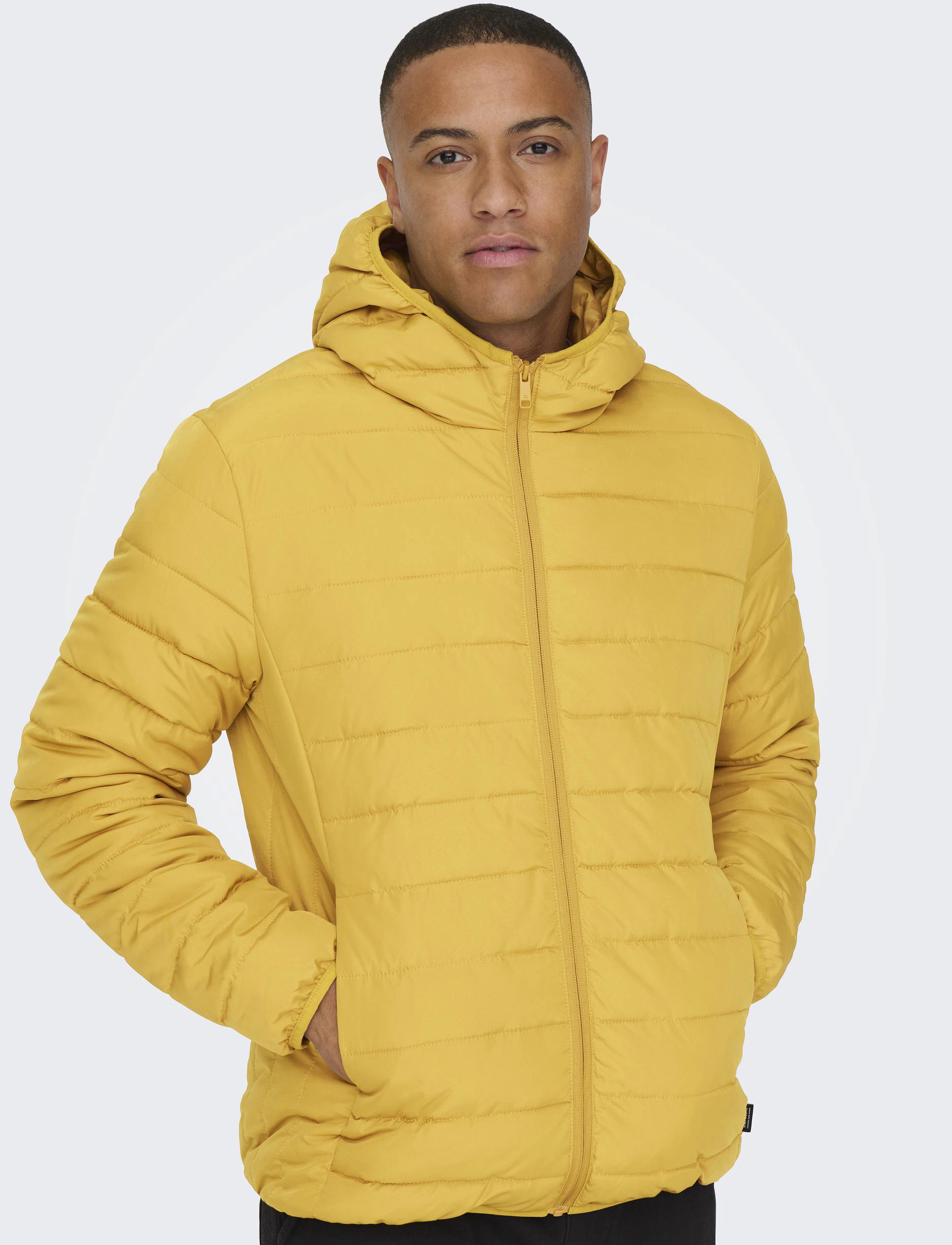 ONLY & SONS - ONSBRON HOOD QUILT JACKET OTW VD - harvest gold - 5