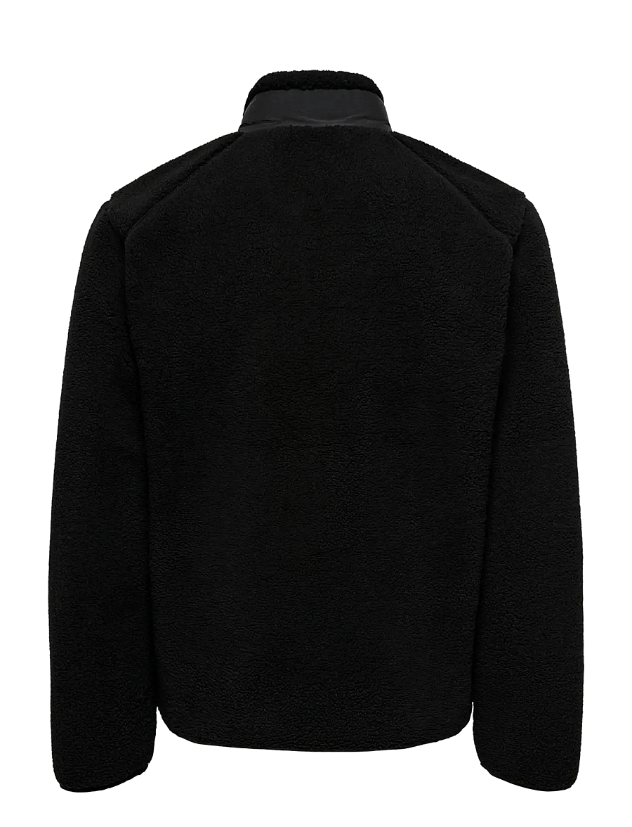 ONLY & SONS - ONSDALLAS SHERPA JACKET OTW VD - teddypuserot - black - 2