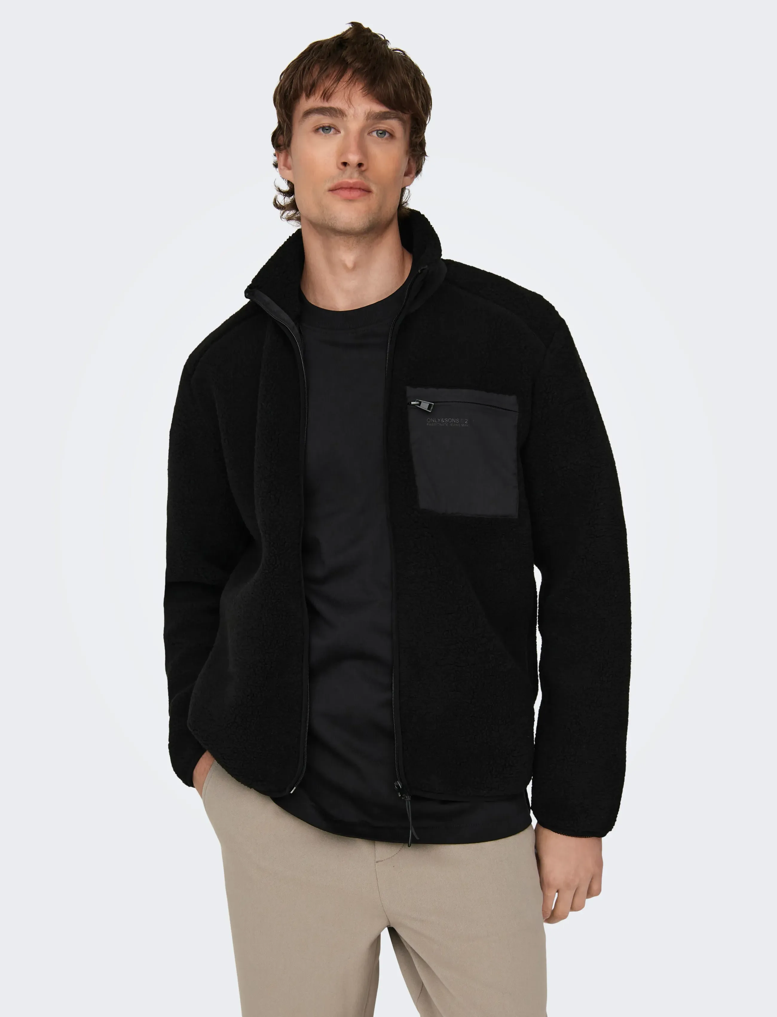 ONLY & SONS - ONSDALLAS SHERPA JACKET OTW VD - black - 5