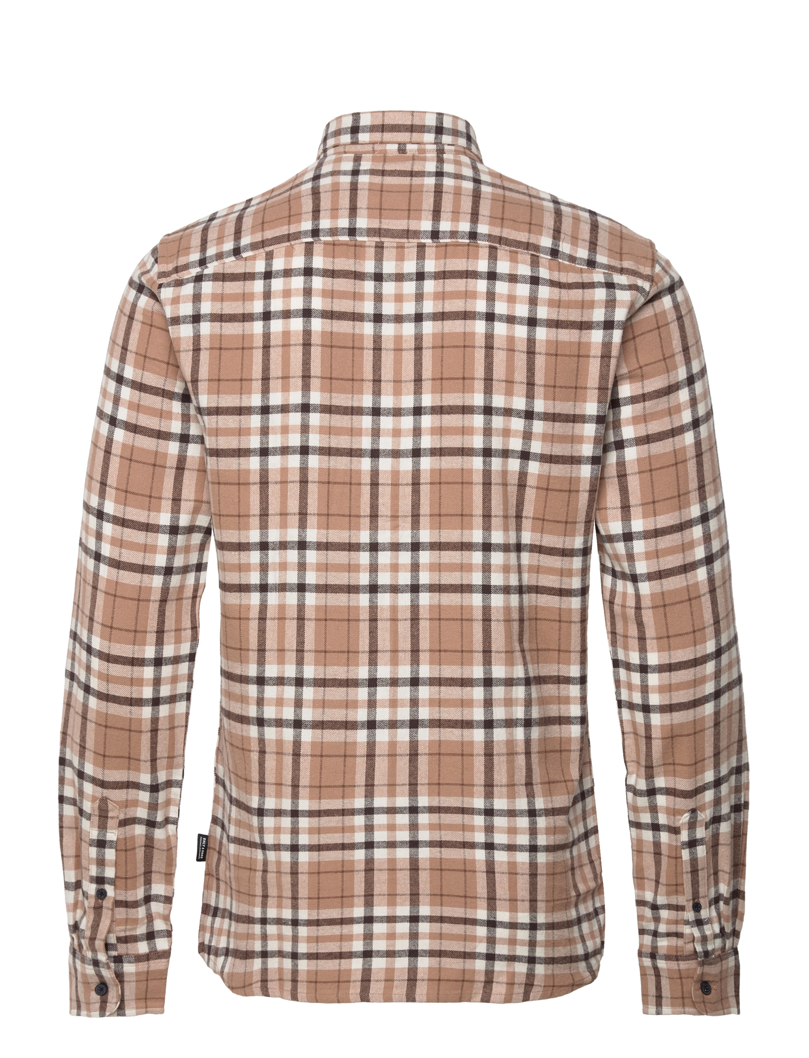 ONLY & SONS - ONSSATIR SLIM CHECK LS SHIRT - burro - 1