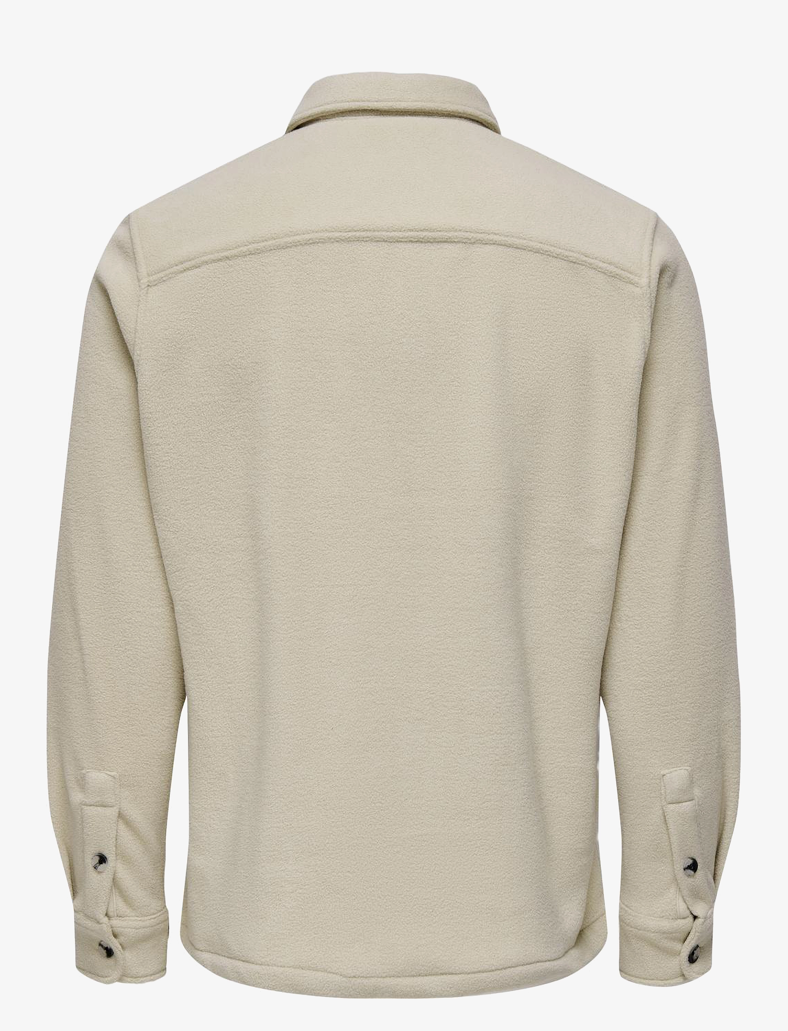 ONLY & SONS - ONSDAL OVR FLEECE LS SHIRT - silver lining - 1