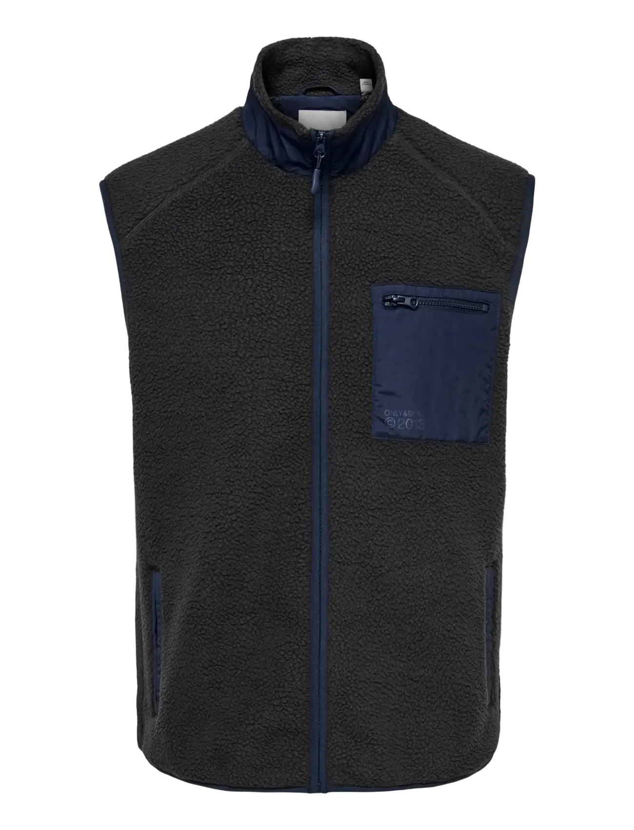 ONLY & SONS - ONSDALLAS LIFE SHERPA VEST OTW VD - phantom - 1