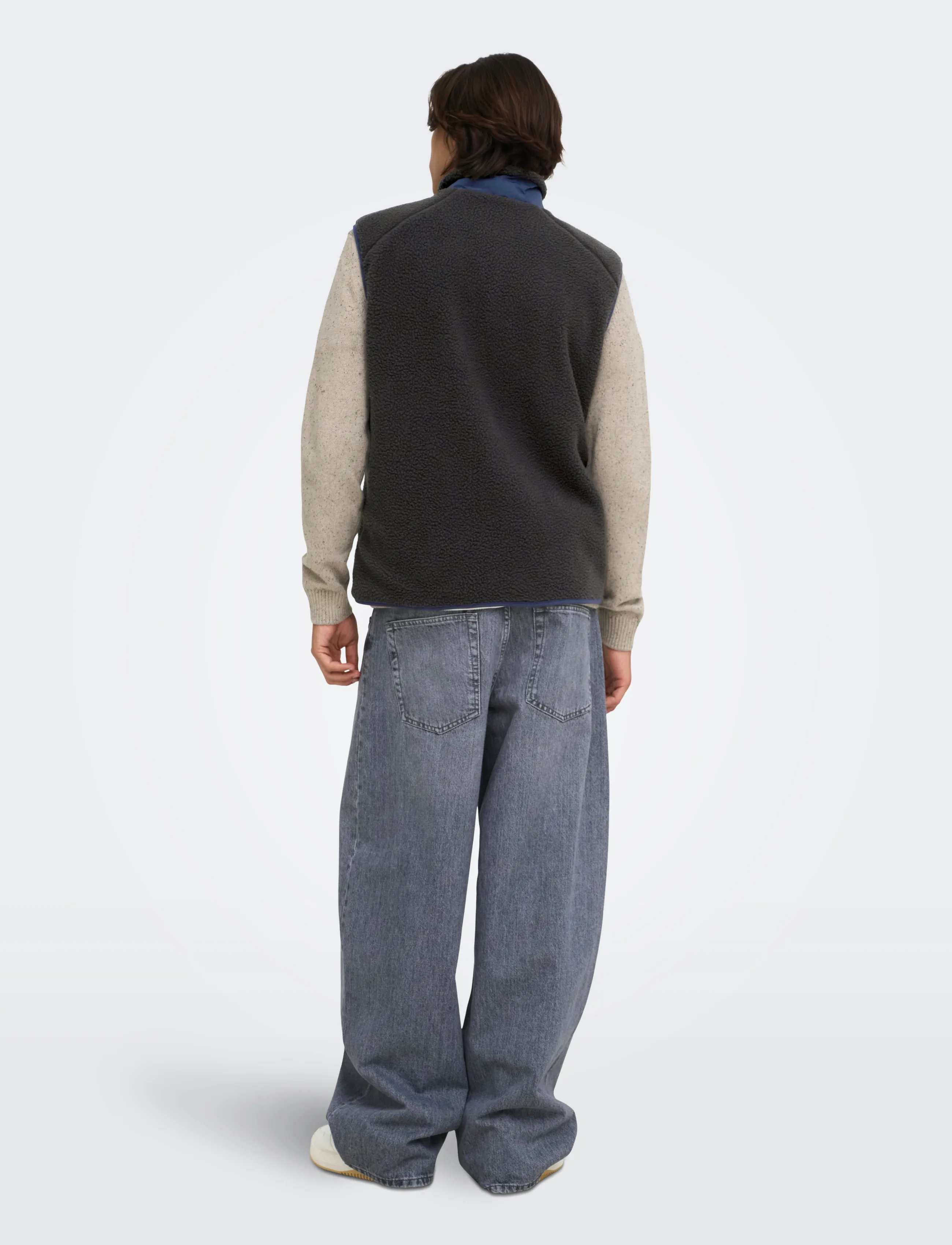 ONLY & SONS - ONSDALLAS LIFE SHERPA VEST OTW VD - phantom - 3