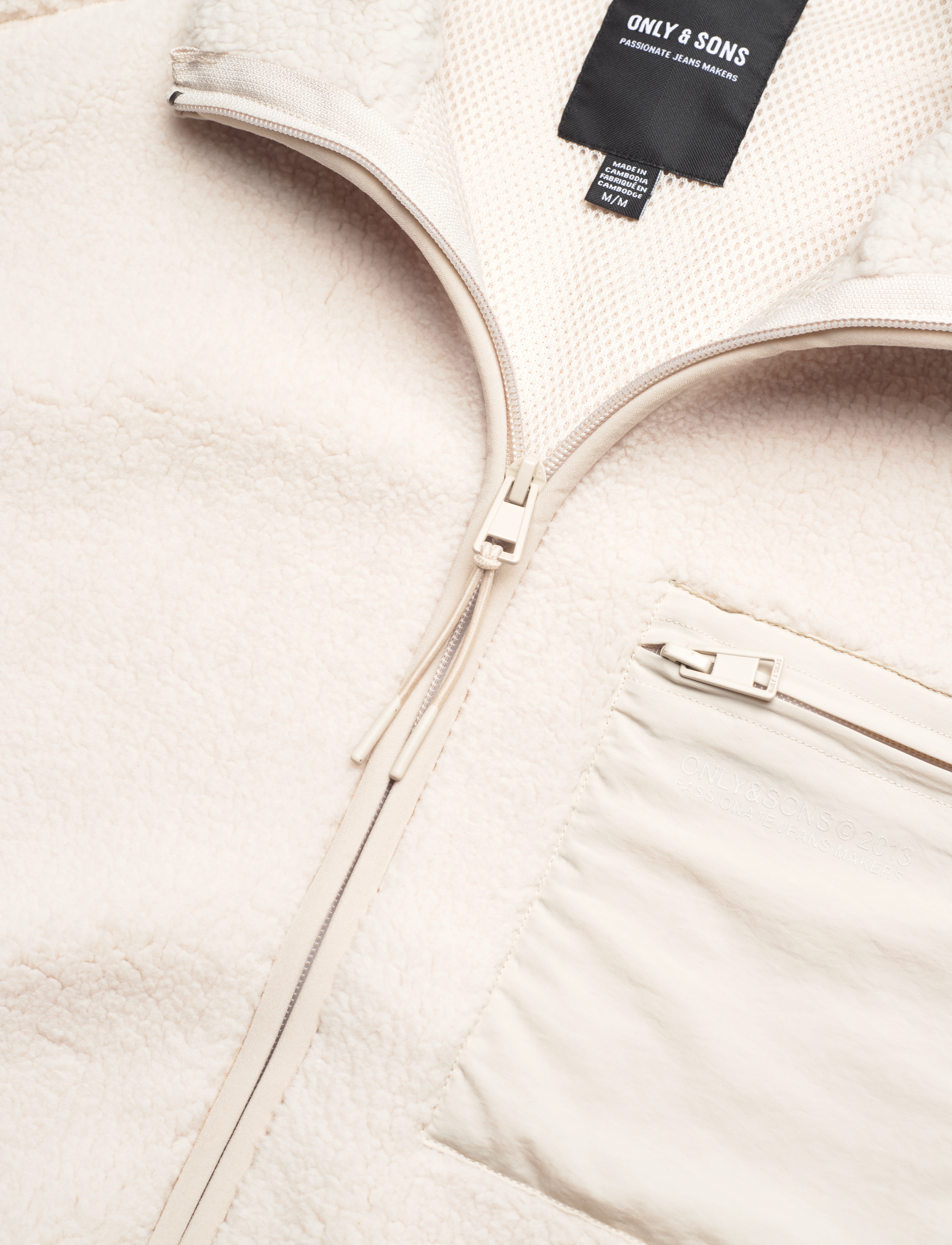 ONLY & SONS - ONSDALLAS SHERPA VEST OTW VD - silver lining - 2