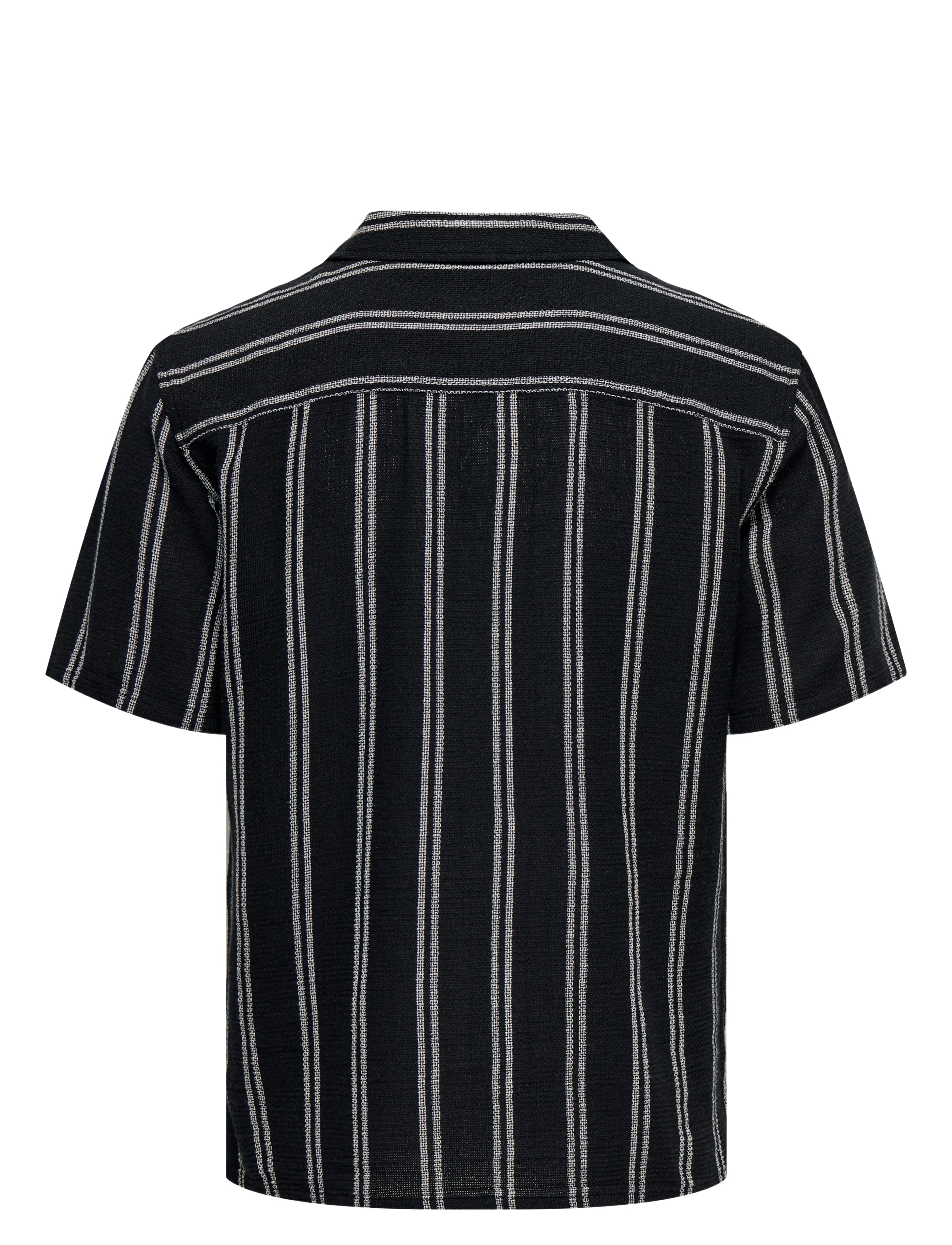 ONLY & SONS - ONSTREV LIFE REG STRIPE SS SHIRT NOOS - kortærmede skjorter - dark navy - 2
