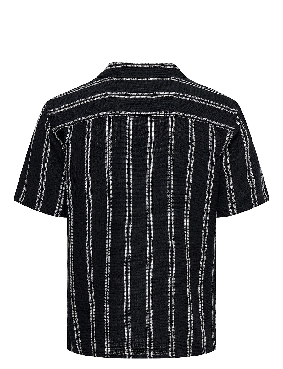 ONLY & SONS - ONSTREV LIFE REG STRIPE SS SHIRT NOOS - kurzarmhemden - dark navy - 2