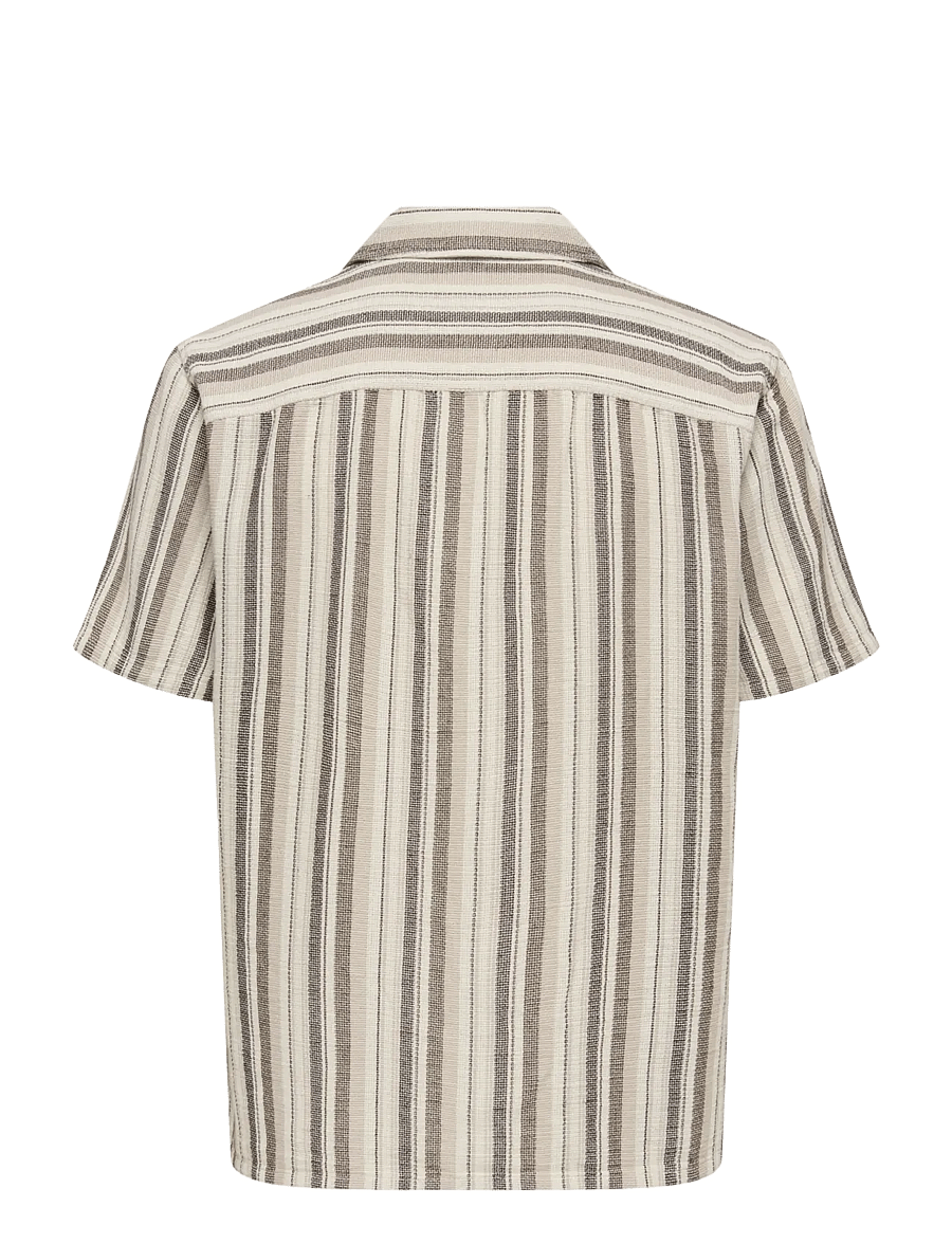 ONLY & SONS - ONSTREV LIFE REG STRIPE SS SHIRT NOOS - kurzarmhemden - gardenia - 2