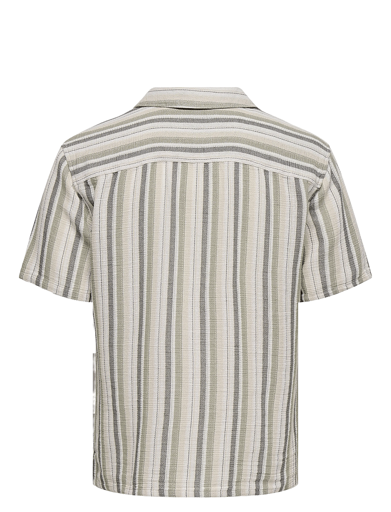 ONLY & SONS - ONSTREV LIFE REG STRIPE SS SHIRT NOOS - kurzarmhemden - seagrass - 2