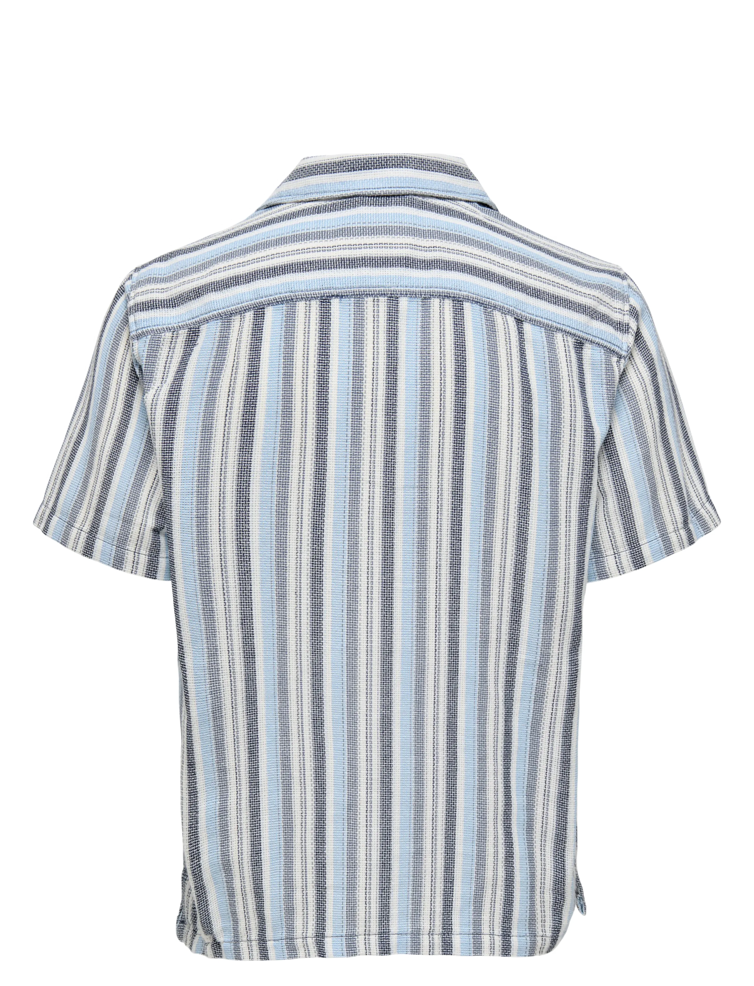 ONLY & SONS - ONSTREV LIFE REG STRIPE SS SHIRT NOOS - kurzarmhemden - vintage indigo - 2