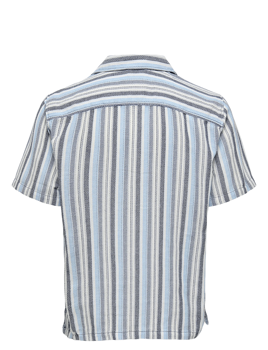 ONLY & SONS - ONSTREV LIFE REG STRIPE SS SHIRT NOOS - kurzarmhemden - vintage indigo - 2