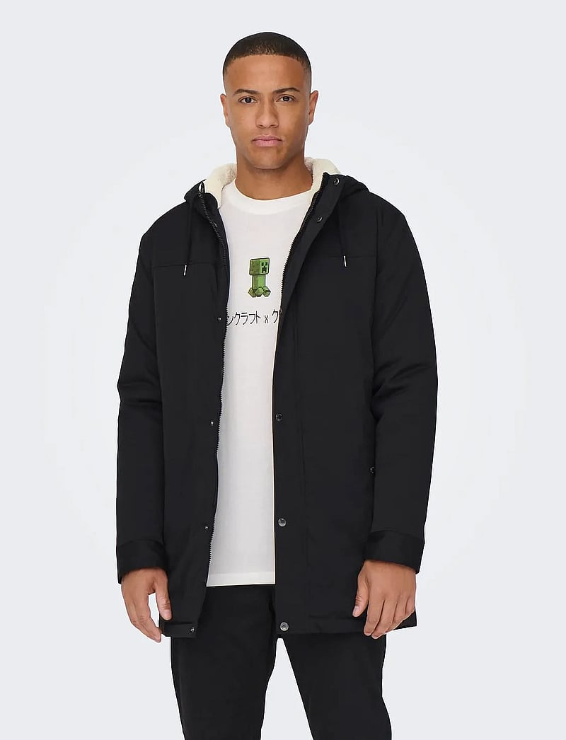 ONLY & SONS - ONSALEXANDER LIFE PARKA OTW VD - talvejoped - black - 0