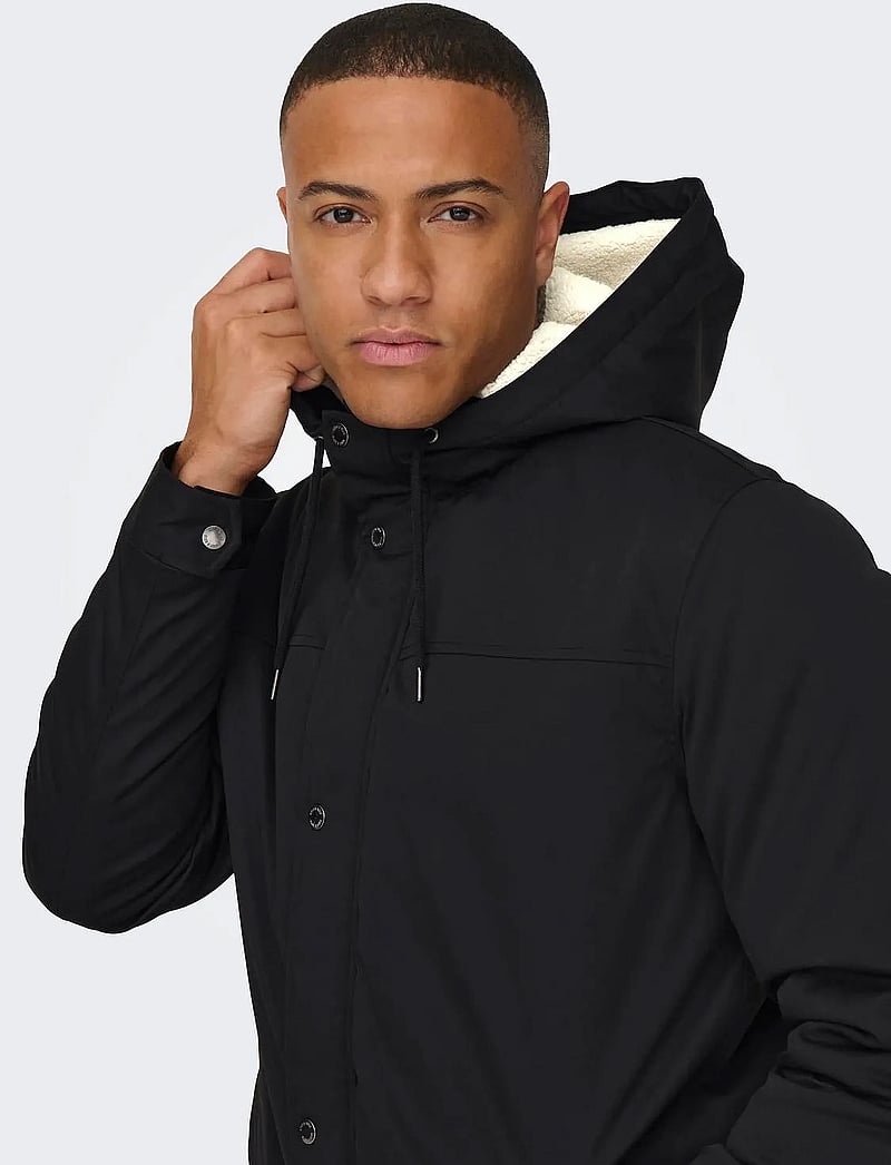 ONLY & SONS - ONSALEXANDER LIFE PARKA OTW VD - talvejoped - black - 5