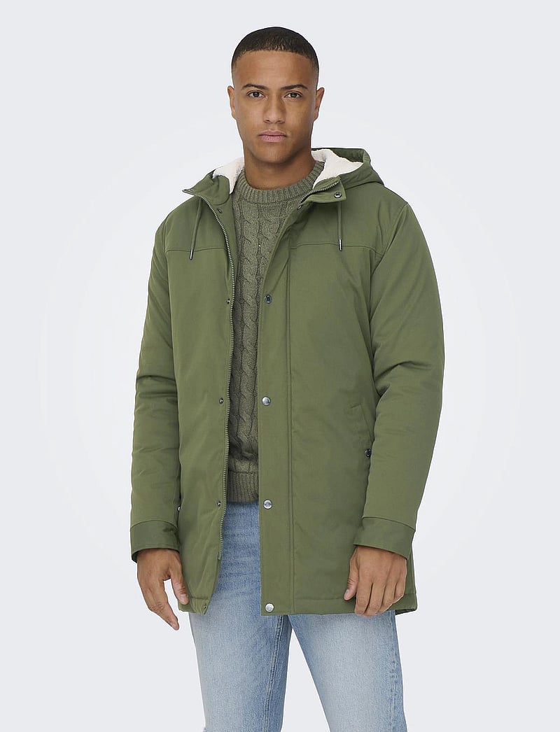 ONLY & SONS - ONSALEXANDER LIFE PARKA OTW VD - talvejoped - olive night - 0