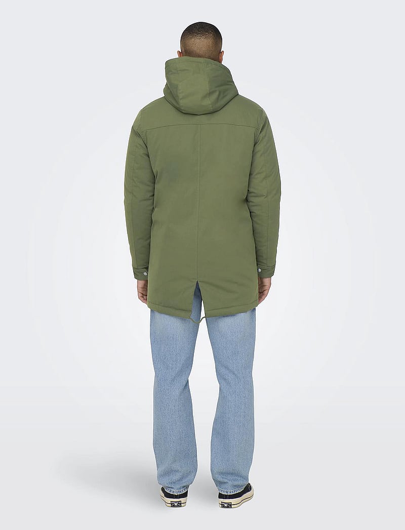 ONLY & SONS - ONSALEXANDER LIFE PARKA OTW VD - talvejoped - olive night - 3