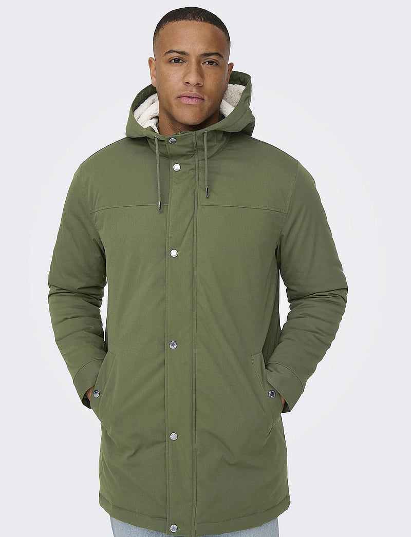 ONLY & SONS - ONSALEXANDER LIFE PARKA OTW VD - talvejoped - olive night - 4