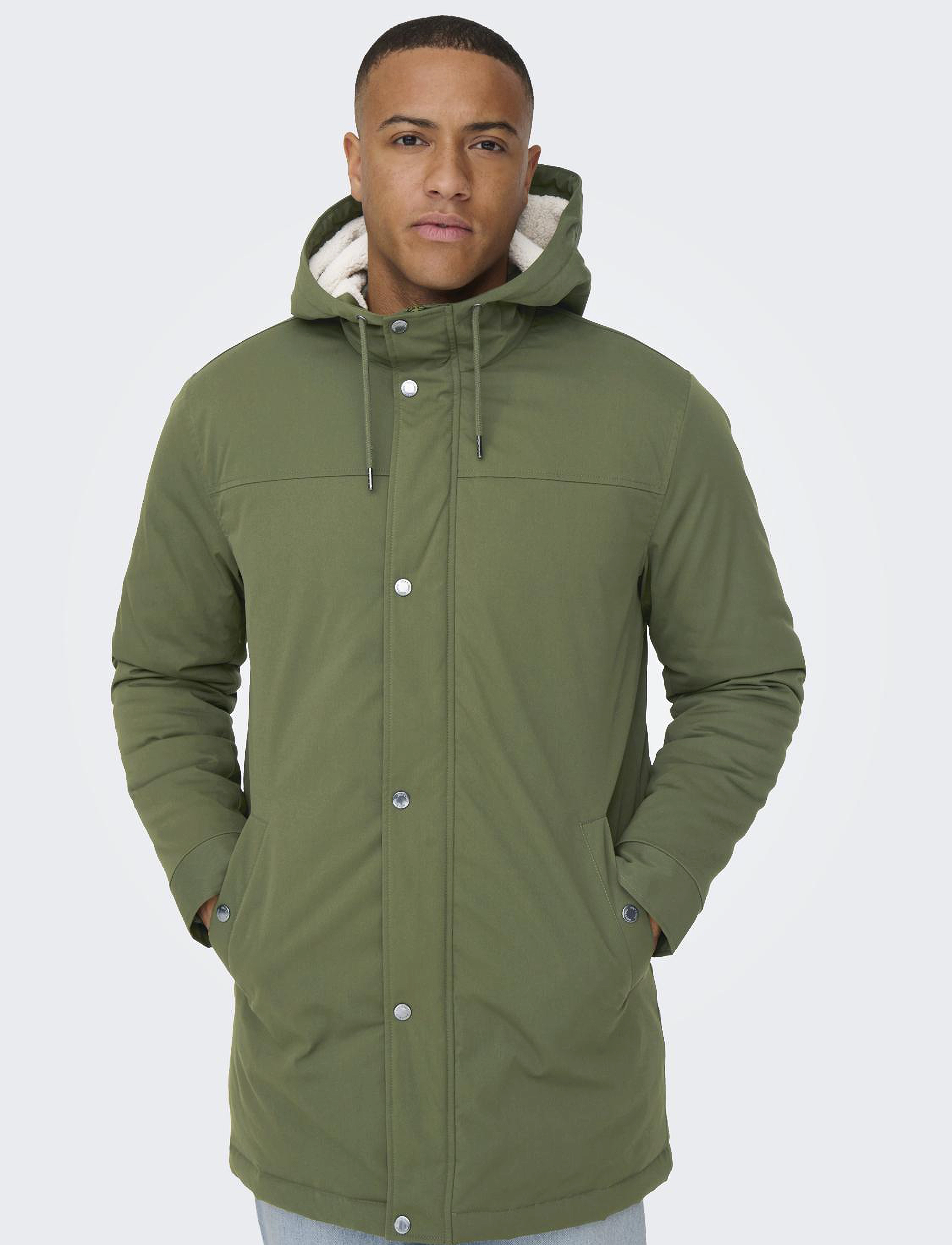 ONLY & SONS - ONSALEXANDER LIFE PARKA OTW VD - parkas - olive night - 4
