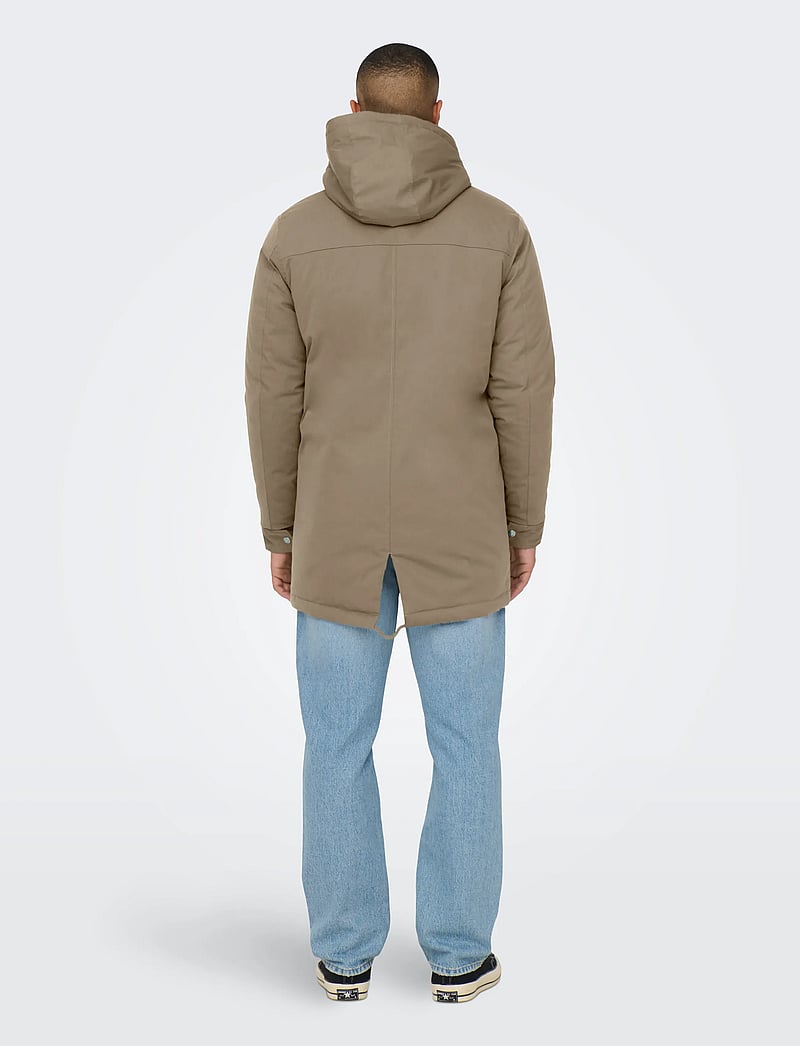 ONLY & SONS - ONSALEXANDER LIFE PARKA OTW VD - parkas - walnut - 3