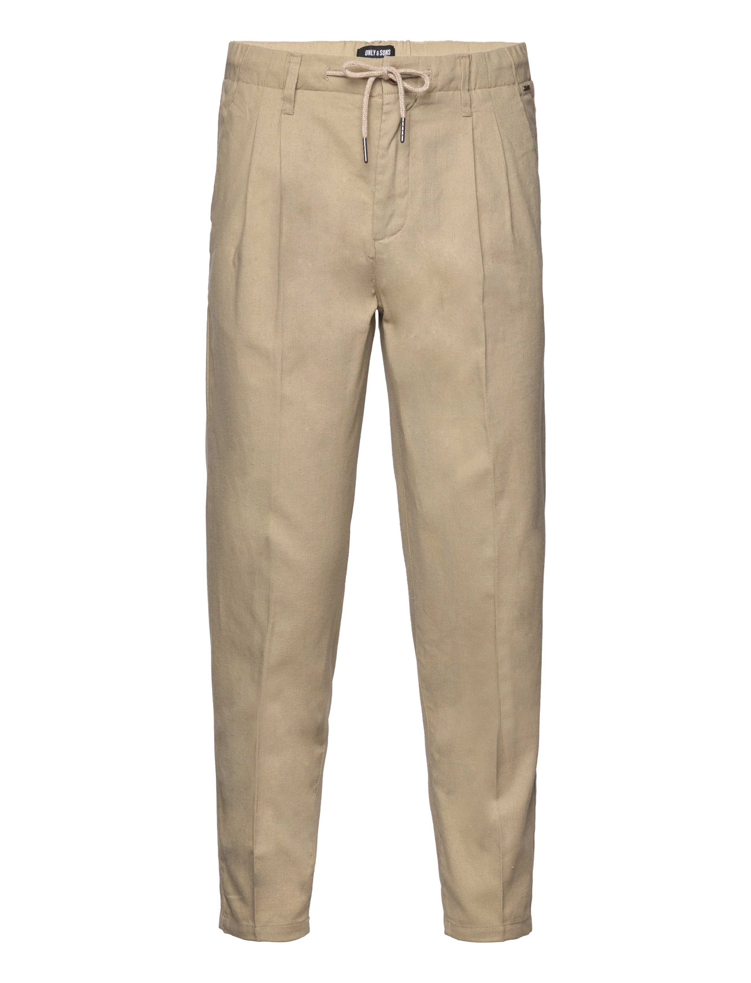 ONLY & SONS Onsleo Crop Linen Mix 0048 Hose Beige - 29x34 - Herren