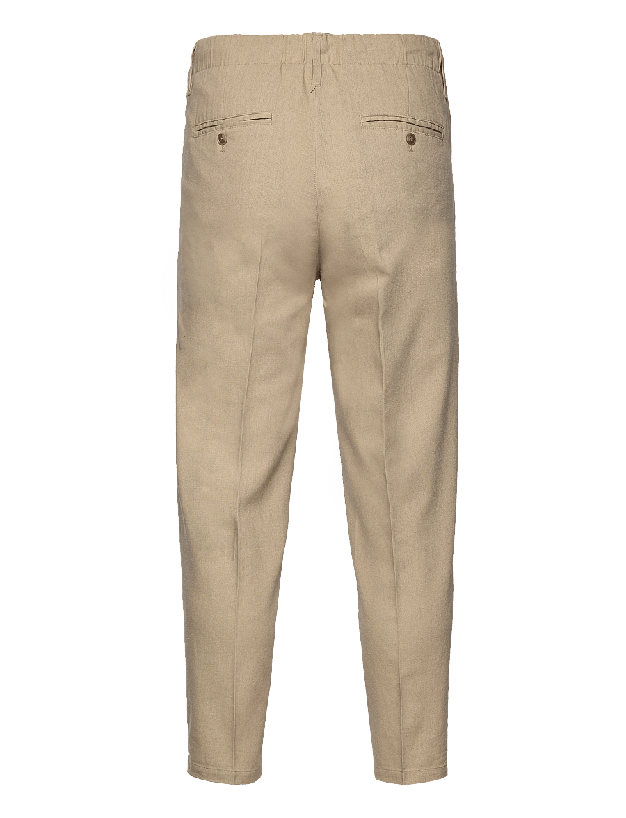 ONLY & SONS - ONSLEO CROP LINEN MIX 0048 PANT - linnebyxor - chinchilla - 2