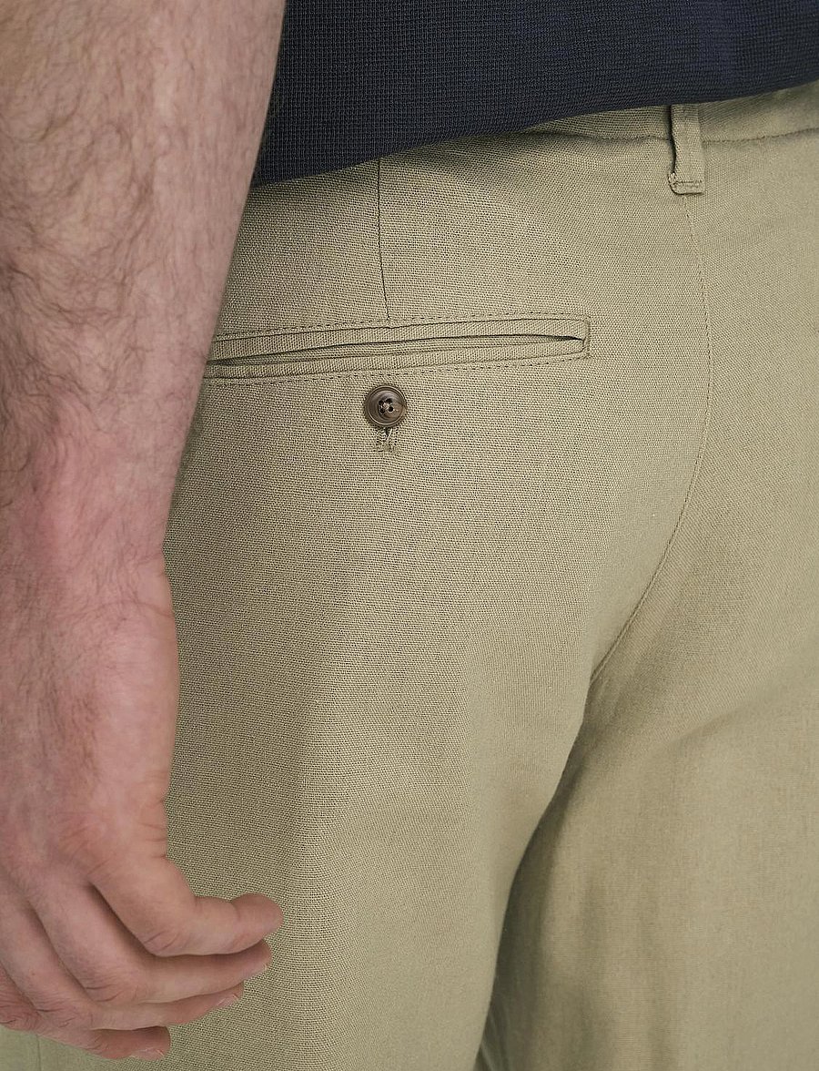 ONLY & SONS - ONSLEO CROP LINEN MIX 0048 PANT - hørbukser - chinchilla - 4