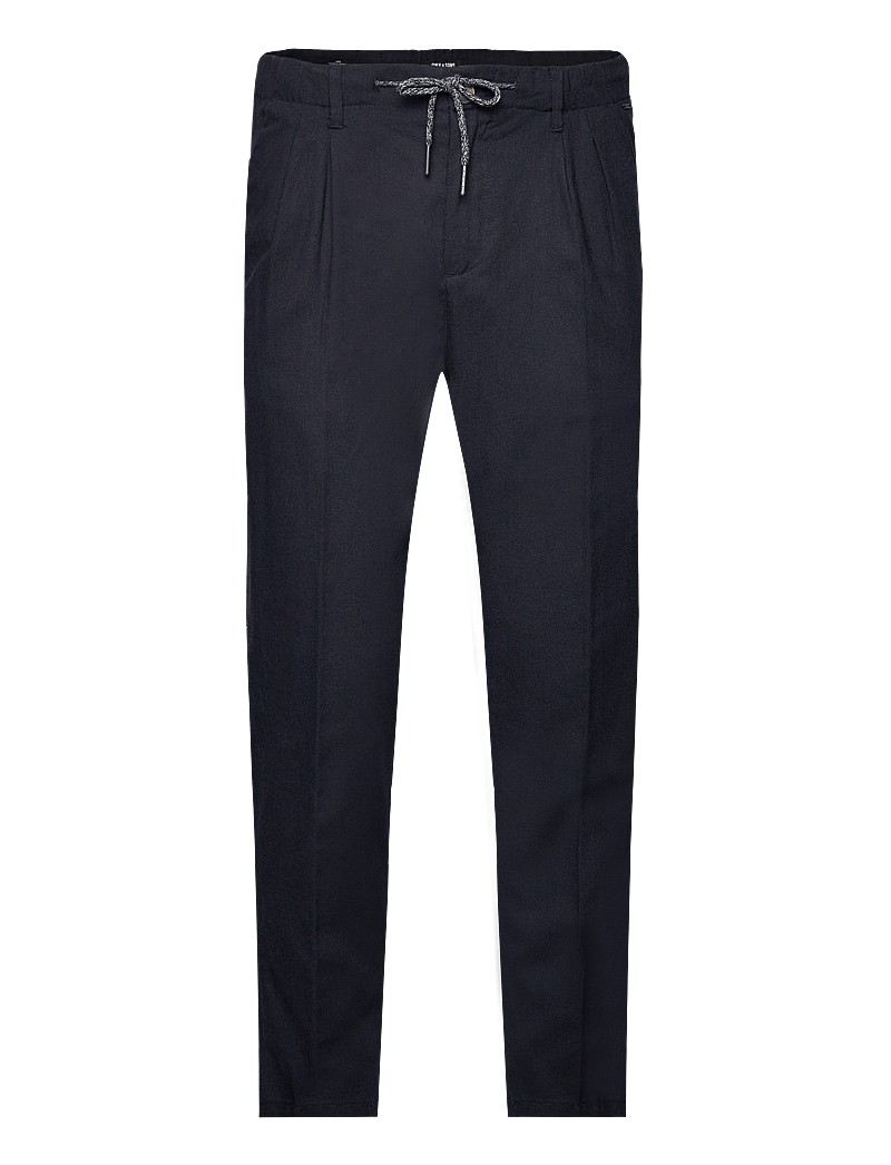 ONLY & SONS - ONSLEO CROP LINEN MIX 0048 PANT - hørbukser - dark navy - 1
