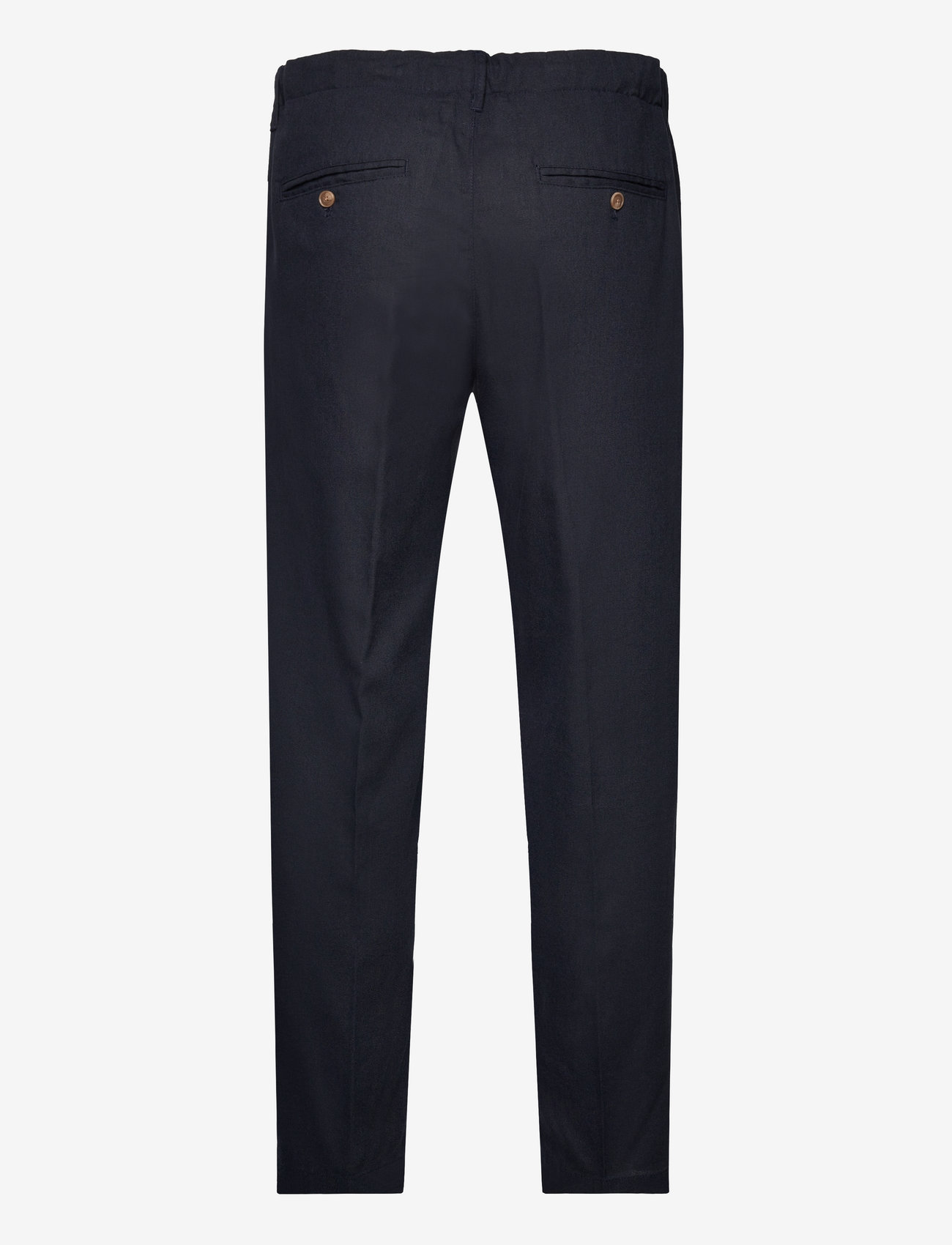 ONLY & SONS - ONSLEO CROP LINEN MIX 0048 PANT - efterårstøj - dark navy - 2