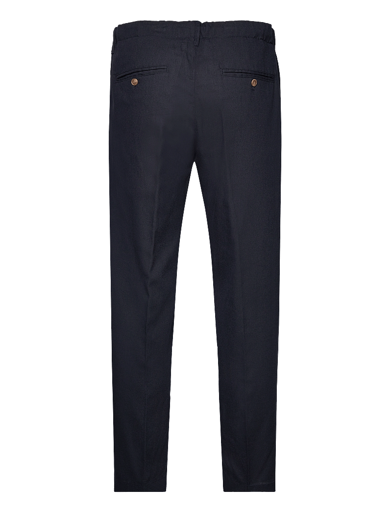 ONLY & SONS - ONSLEO CROP LINEN MIX 0048 PANT - hørbukser - dark navy - 2