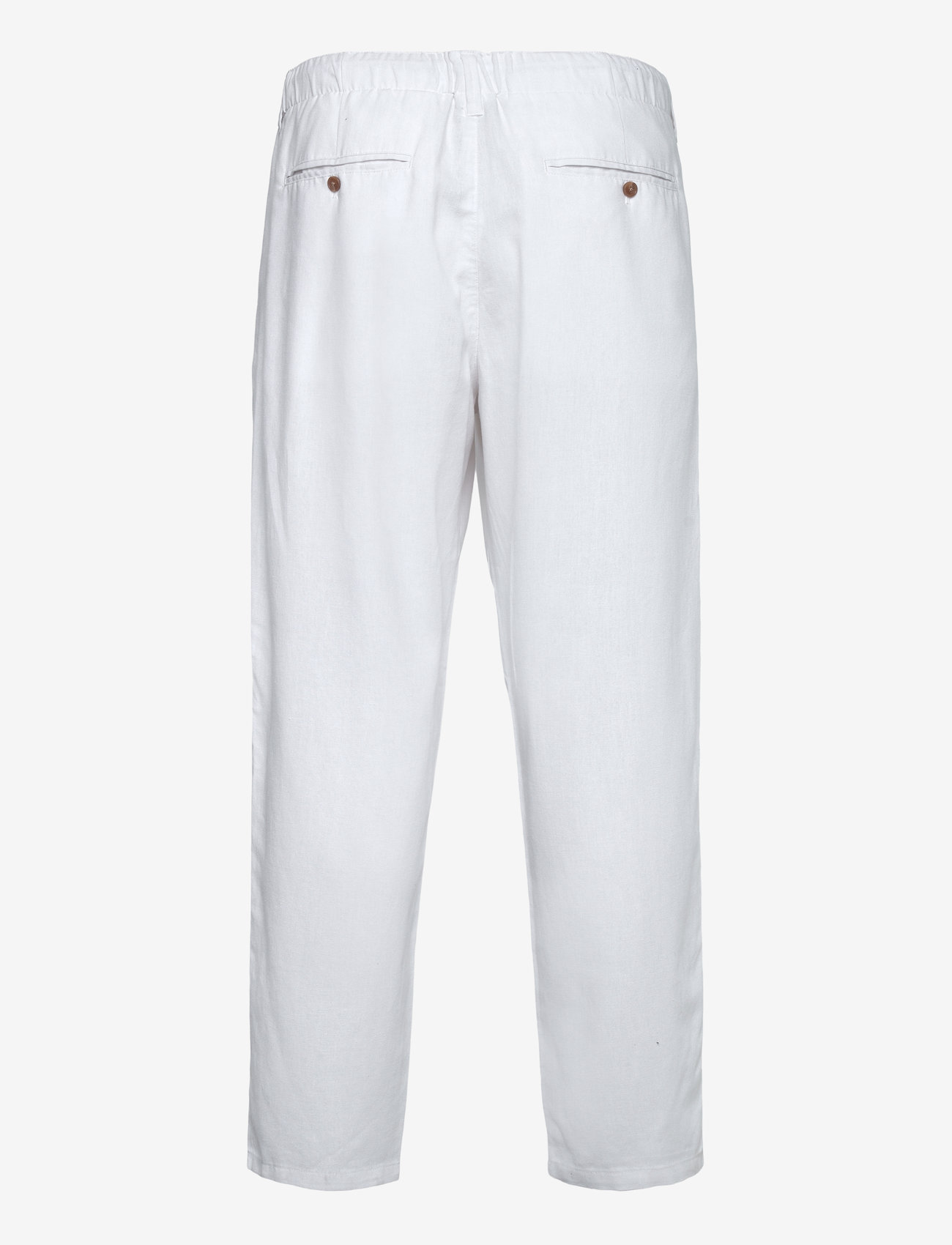 ONLY & SONS - ONSLEO CROP LINEN MIX 0048 PANT - linnebyxor - white - 1