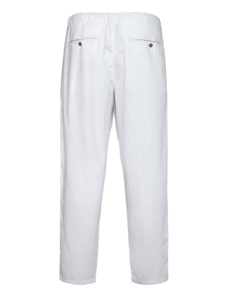 ONLY & SONS - ONSLEO CROP LINEN MIX 0048 PANT - linen trousers - white - 1