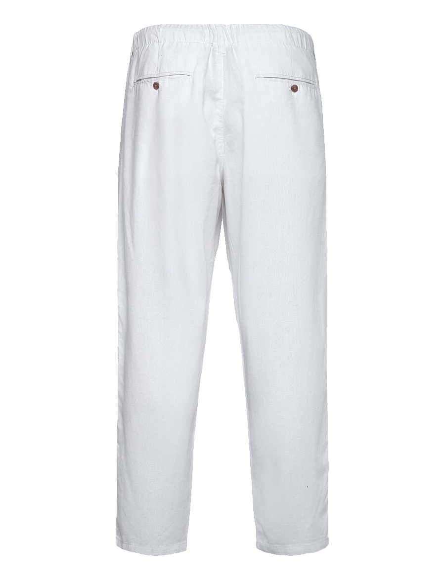 ONLY & SONS - ONSLEO CROP LINEN MIX 0048 PANT - vacation essentials - white - 1