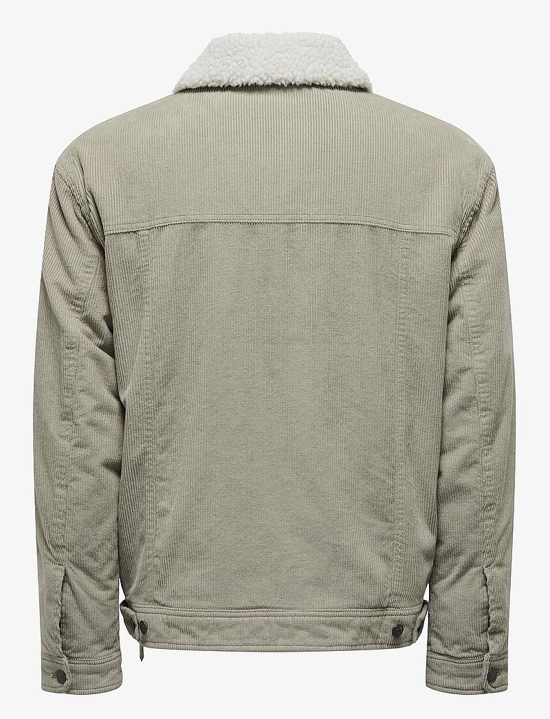ONLY & SONS - ONSHARVEY CORDUROY MIX JACKET OTW - talvejoped - vintage khaki - 1