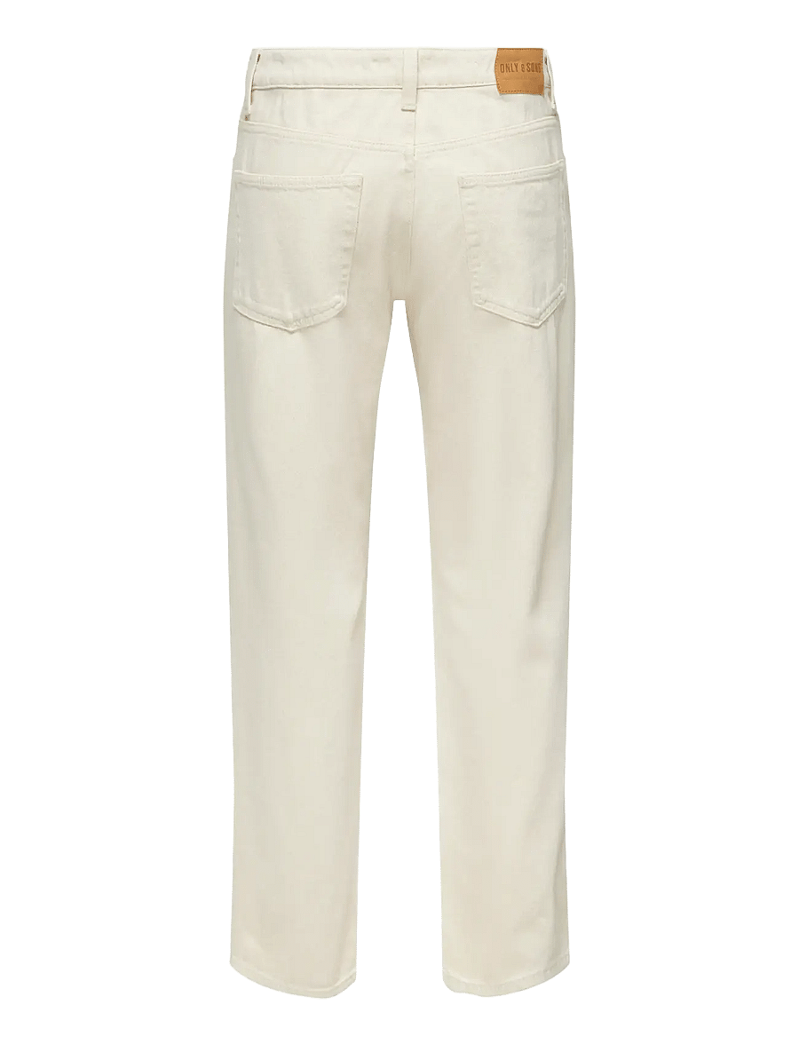 ONLY & SONS - ONSEDGE STRAIGHT ECRU 5917 PIM DNM NOOS - weite jeans - ecru - 2