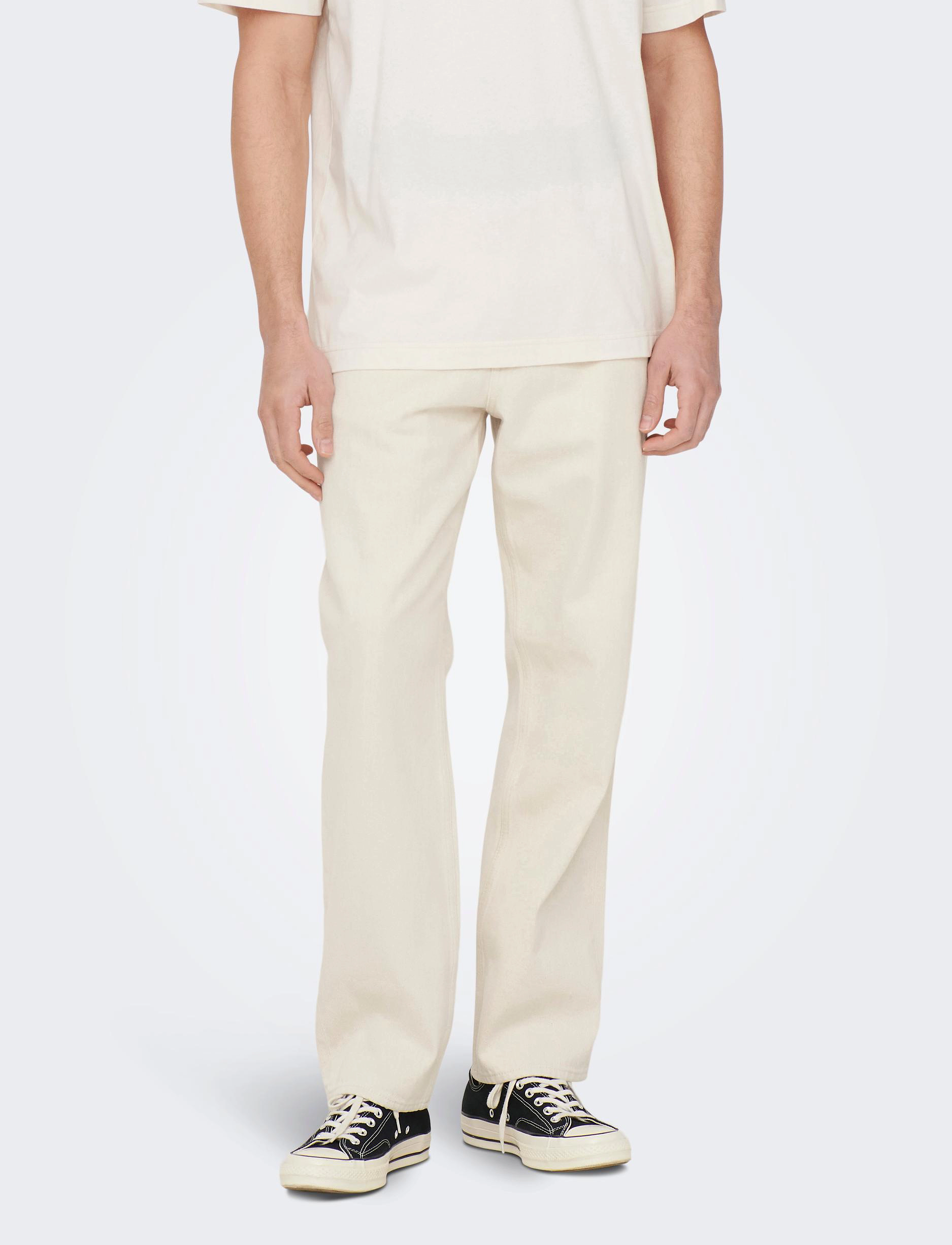 ONLY & SONS ONSEDGE STRAIGHT ECRU 5917 PIM DNM NOOS - Kollektionen - ECRU / cream