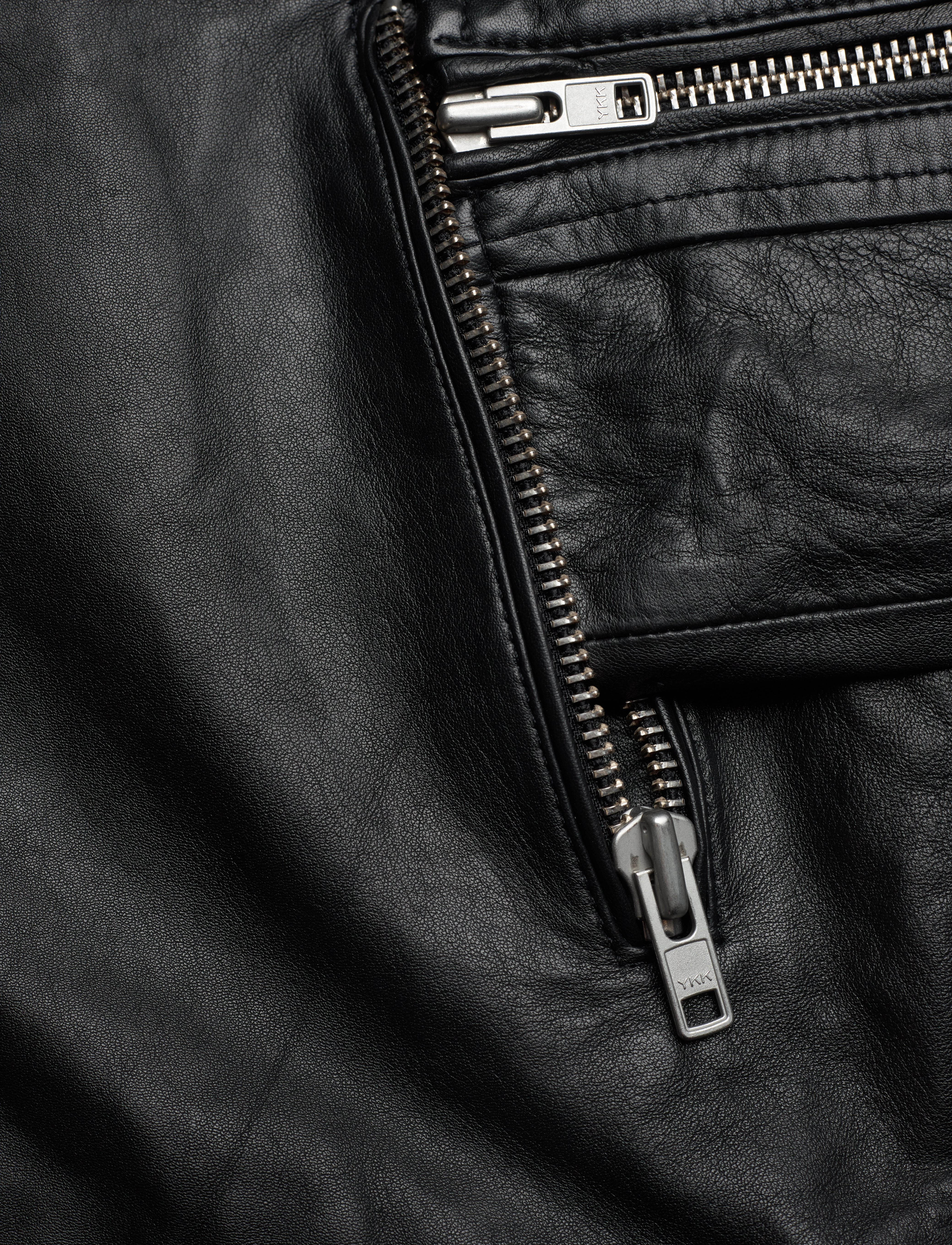 ONLY & SONS - ONSJOHN LEATHER BIKER JACKET OTW - black - 4
