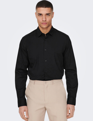 ONLY & SONS - ONSANDY SLIM EASY IRON POPLIN SHIRT NOOS - lowest prices - black - 5