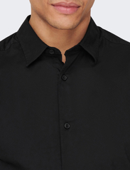ONLY & SONS - ONSANDY SLIM EASY IRON POPLIN SHIRT NOOS - lowest prices - black - 6